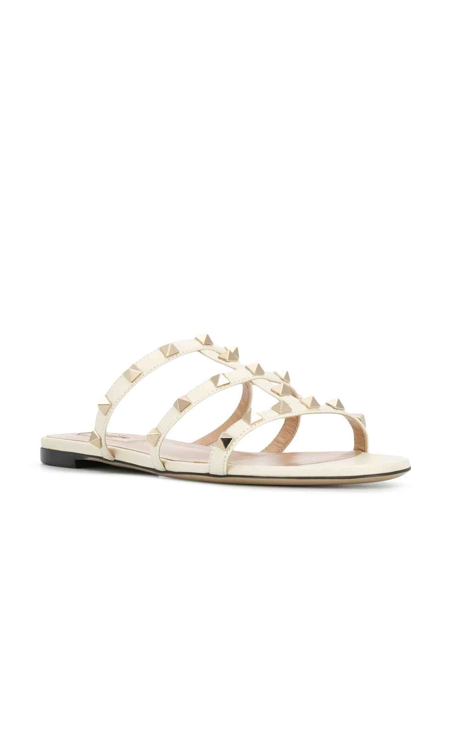 Valentino Garavani Rockstud Flat Slide Sandals Glam Steals