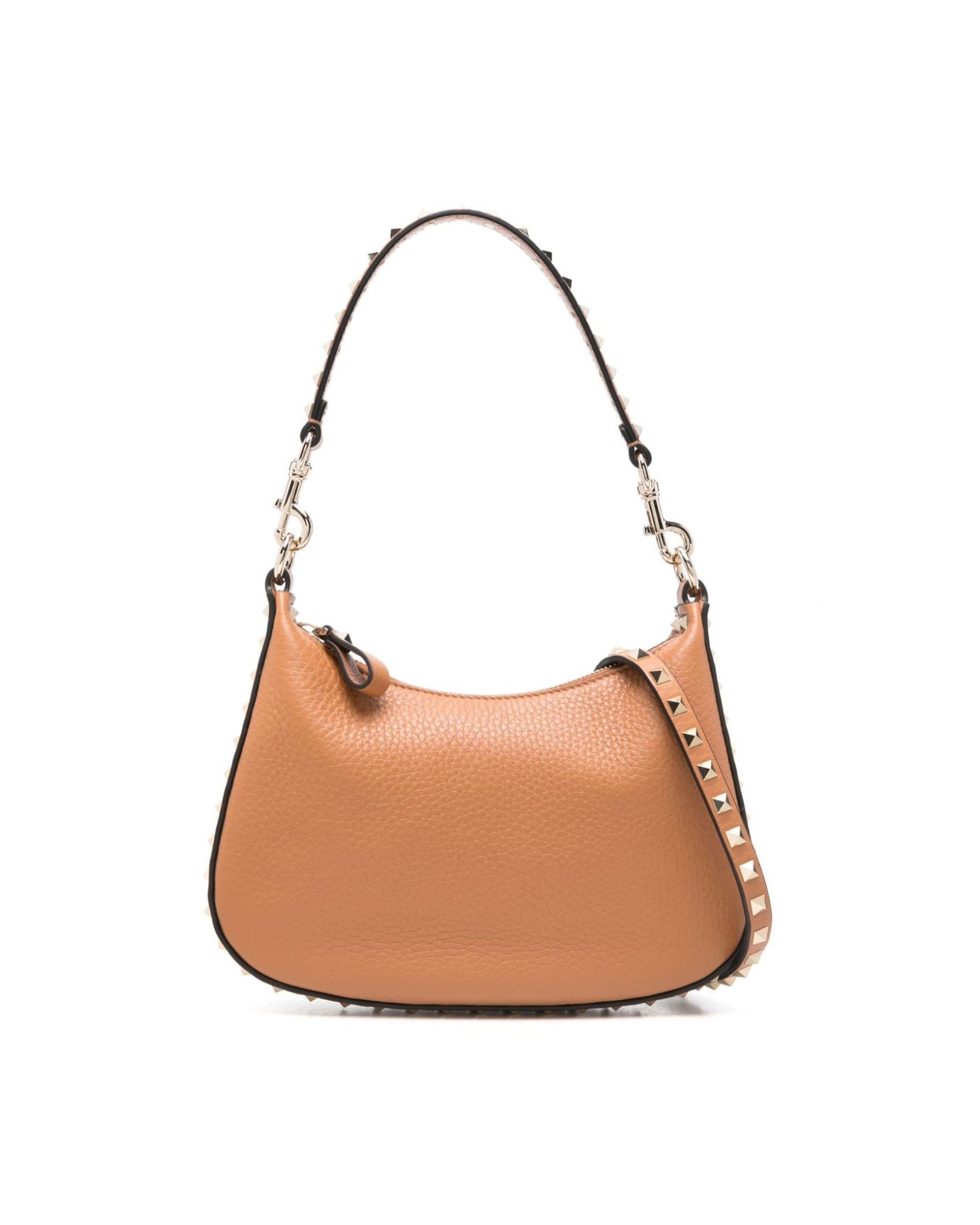 Valentino Garavani Rockstud Hobo in Pomegranate Calfskin Glam Steals