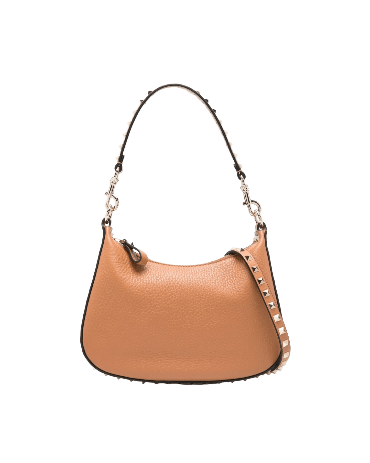Valentino Garavani Rockstud Hobo In Pomegranate Calfskin Glam Steals
