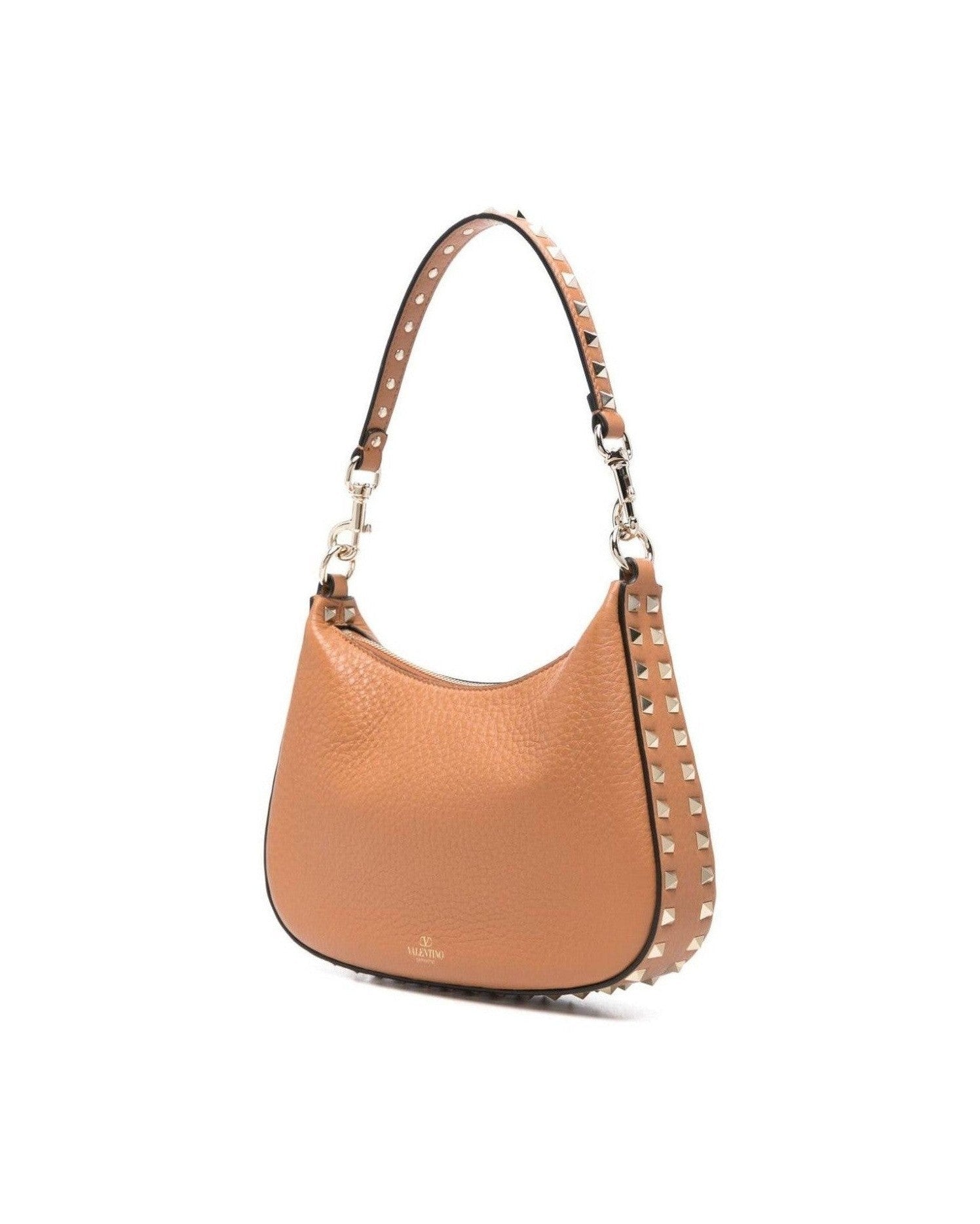 Valentino Garavani Rockstud Hobo in Pomegranate Calfskin Glam Steals