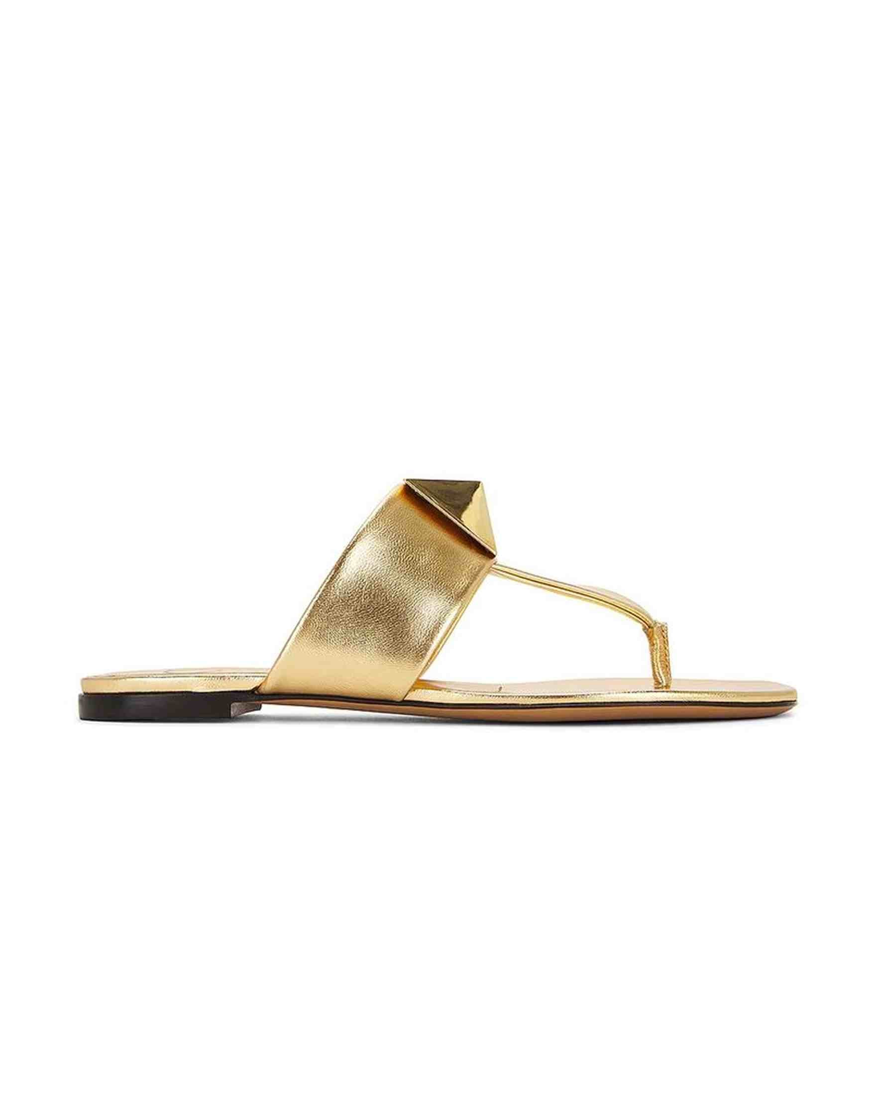 Valentino Garavani Roman Stud Flat Sandals Glam Steals