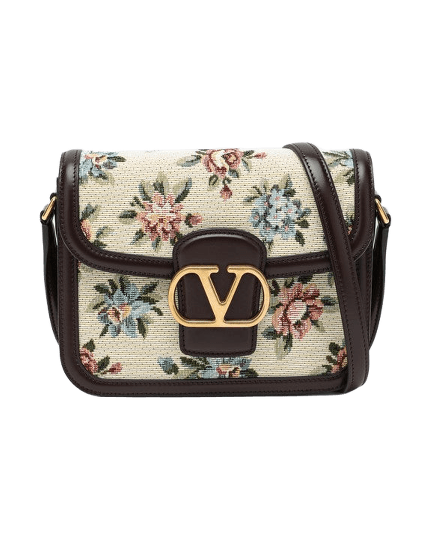 Valentino Garavani Small Bag 9to5 In Jacquard Fabric Papier Floral Glam Steals