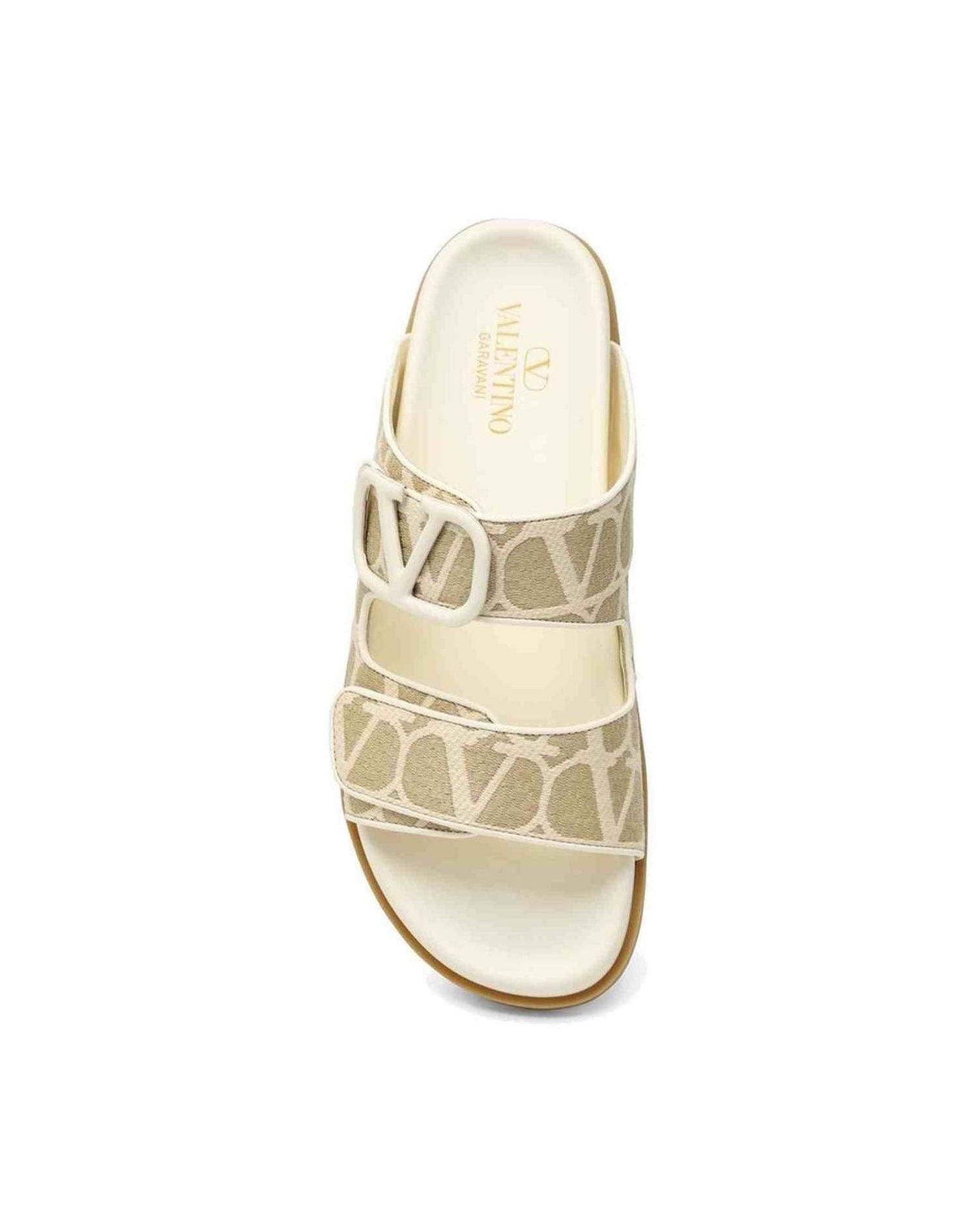 Valentino Garavani Toile Iconographe Flat Sandals Glam Steals