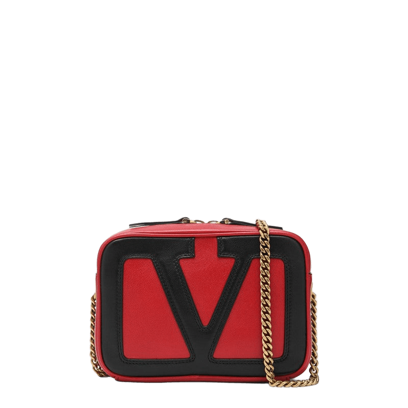 Valentino Garavani Viva Superstar Chain Belt Bag Red/black Glam Steals