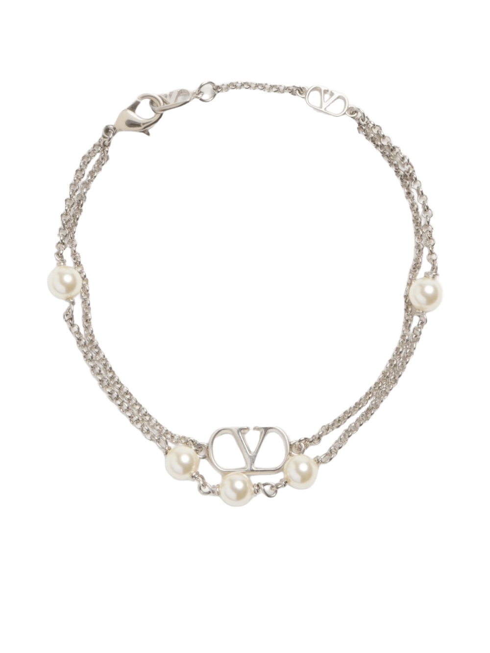 Valentino Garavani Vlogo Bracelet with Swarowski Pearls Glam Steals