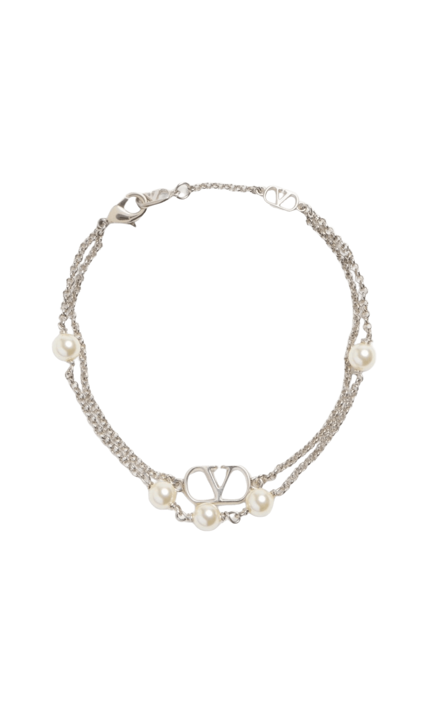 Valentino Garavani Vlogo Bracelet with Swarowski Pearls Glam Steals