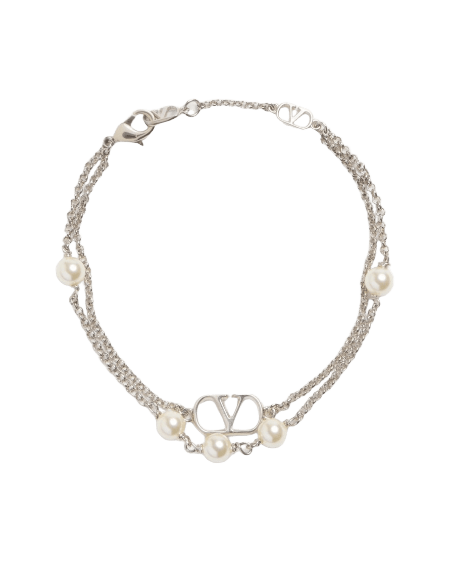 Valentino Garavani Vlogo Bracelet With Swarowski Pearls Glam Steals