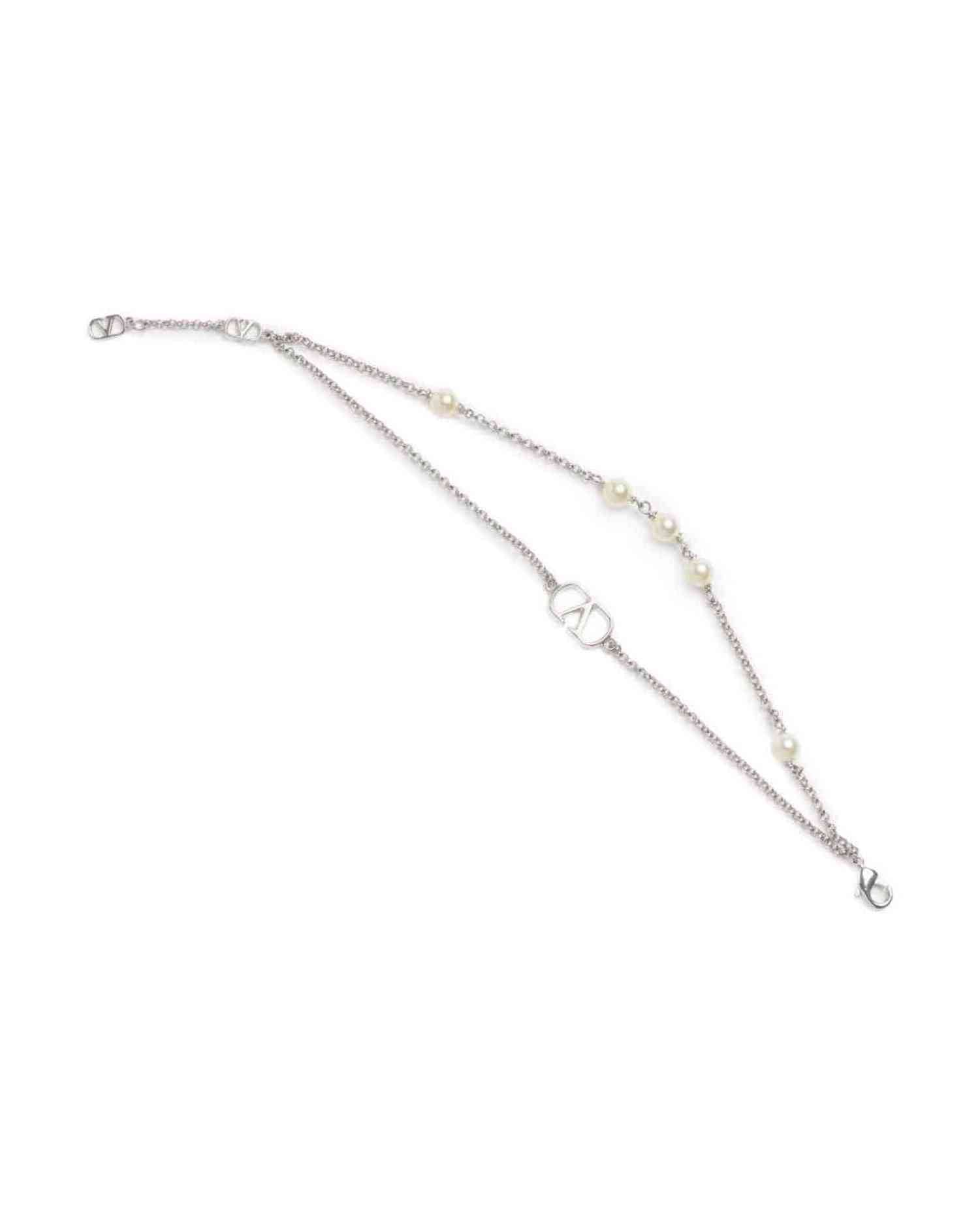 Valentino Garavani Vlogo Bracelet with Swarowski Pearls Glam Steals