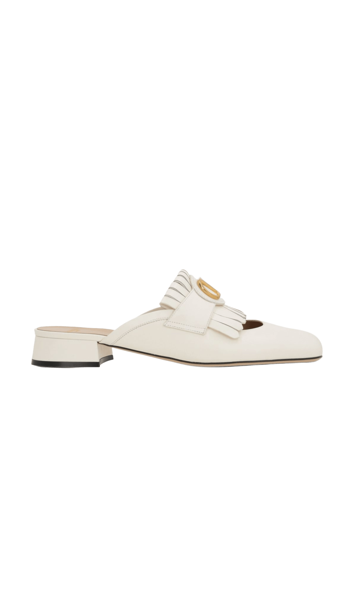 Valentino Garavani Vlogo Signature Calfskin Fringe Sabot Moccasin 25mm Glam Steals