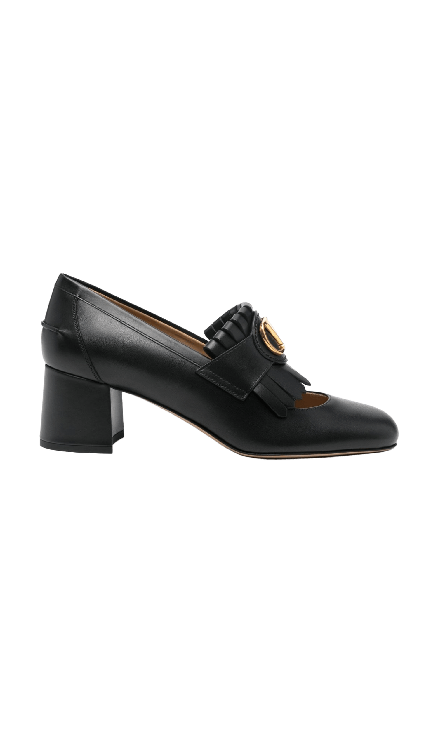 Valentino Garavani Vlogo Signature Calfskin Pumps with Fringes 55mm Glam Steals