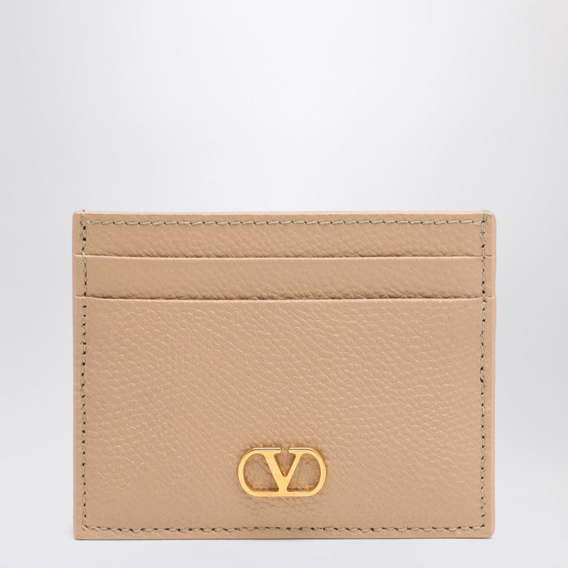 Valentino Garavani Vlogo Signature Credit Card Holder Rose Sand Glam Steals