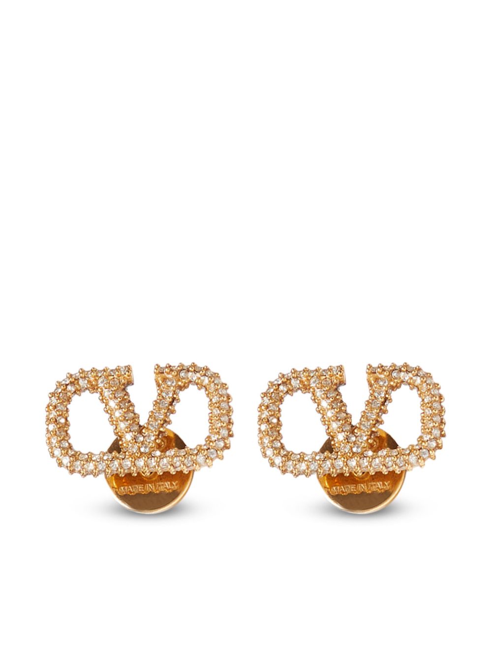Valentino Garavani Vlogo Signature Crystal Embellished Earrings Glam Steals