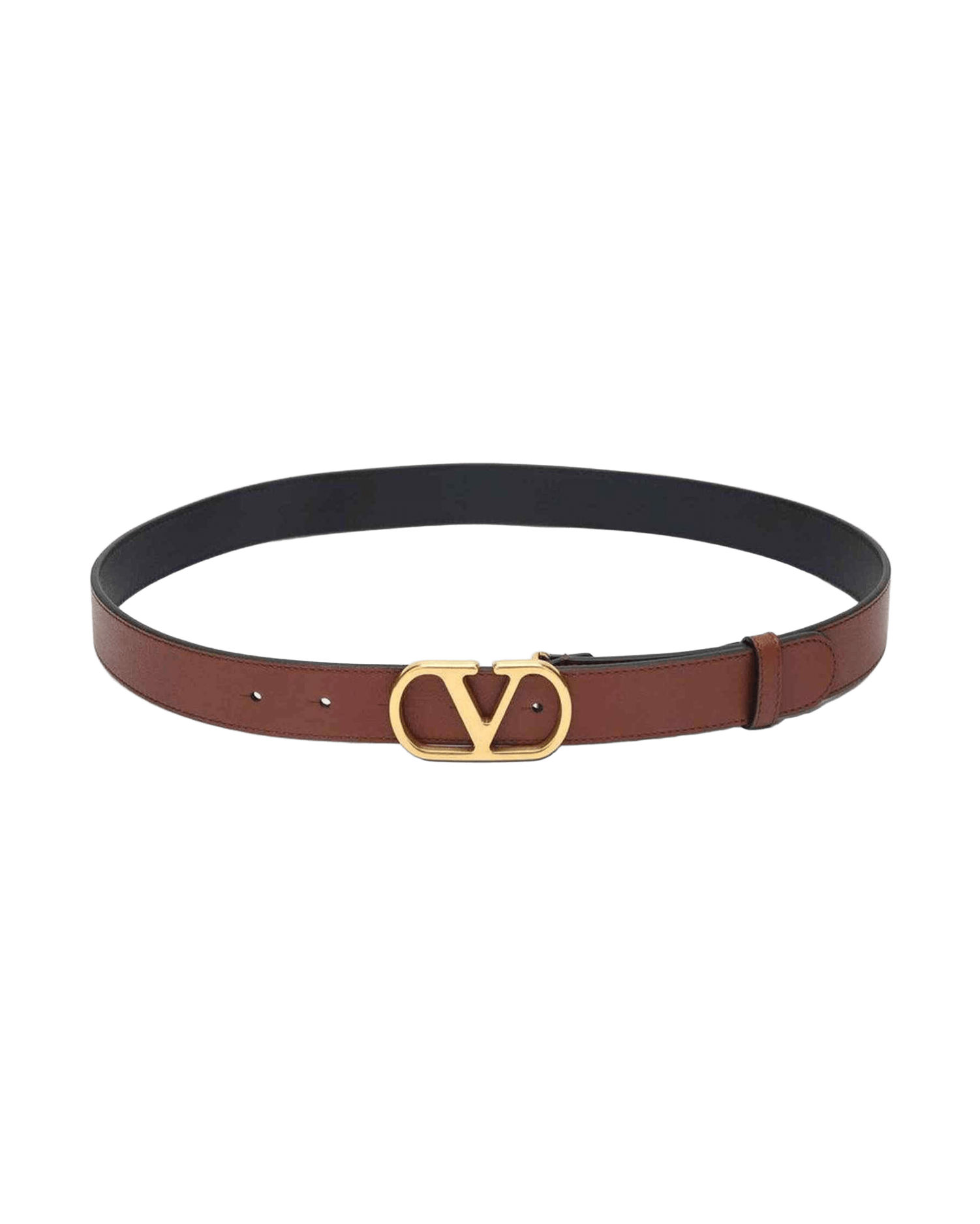 Valentino Garavani Vlogo Signature Deep Caramel Belt Glam Steals