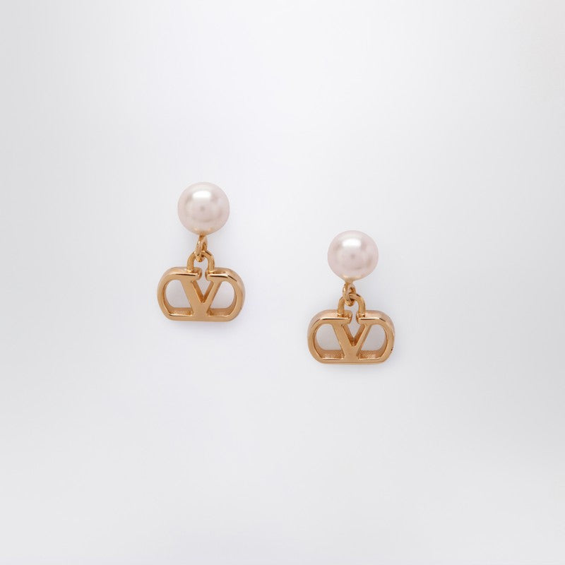 Valentino Garavani Vlogo Signature Earrings with Pearl Glam Steals