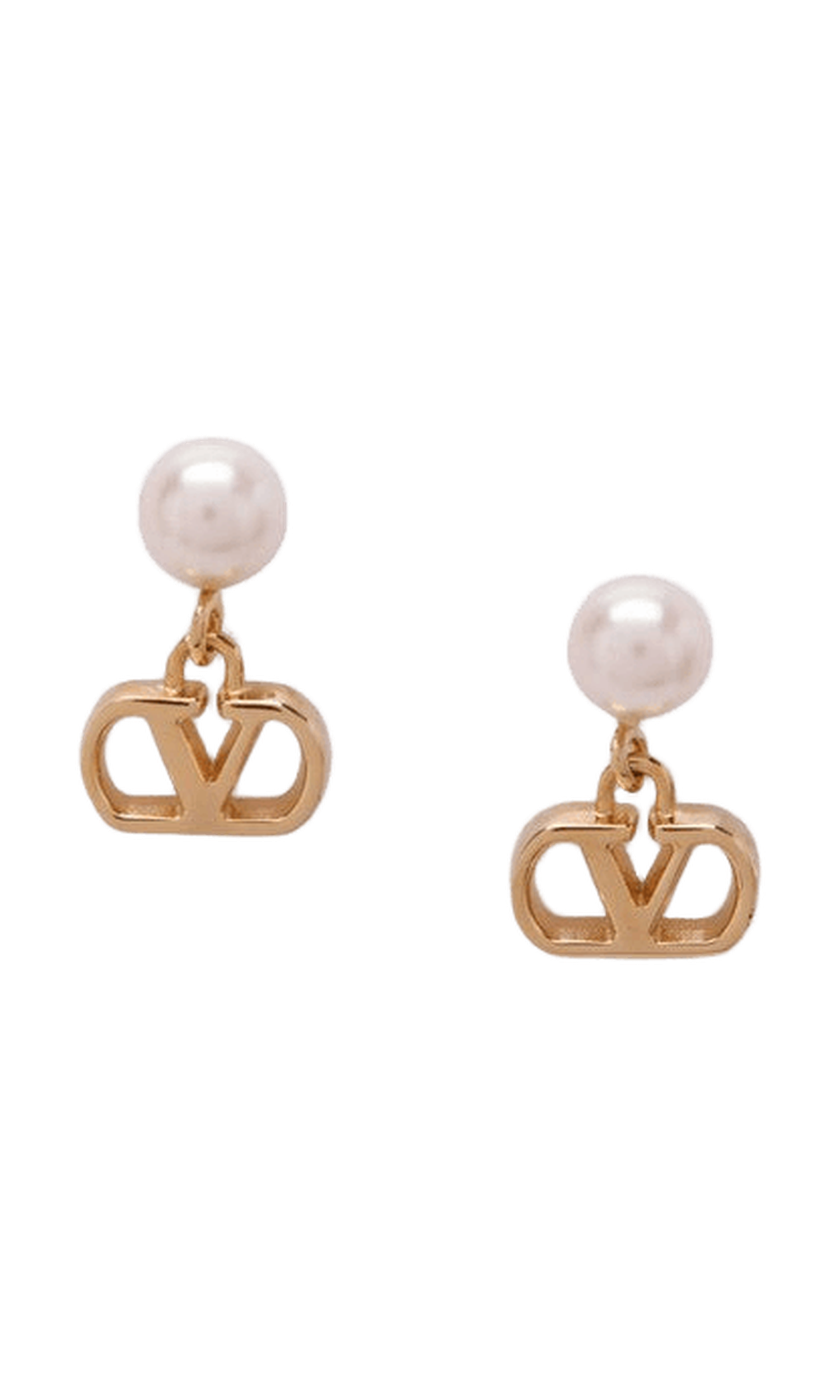 Valentino Garavani Vlogo Signature Earrings with Pearl Glam Steals