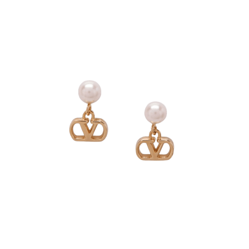 Valentino Garavani Vlogo Signature Earrings with Pearl Glam Steals