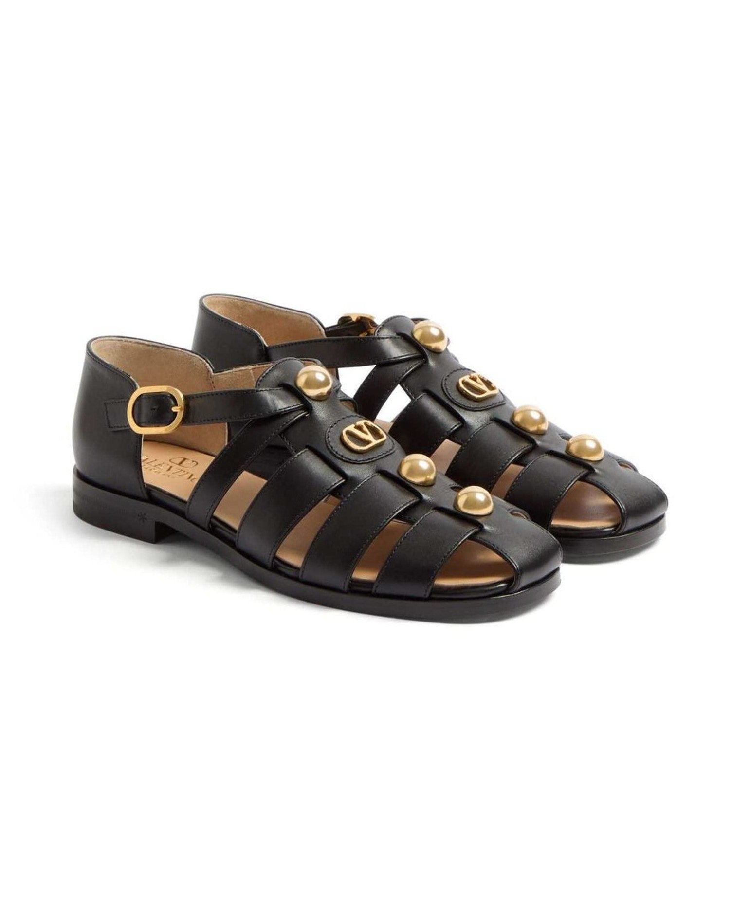 Valentino Garavani Vlogo Signature Fisherman Sandals in 20mm Calfskin Glam Steals