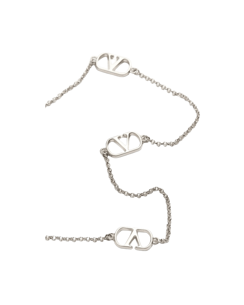 Valentino Garavani Vlogo Signature Metal Necklace With Swarovski Pearls Glam Steals