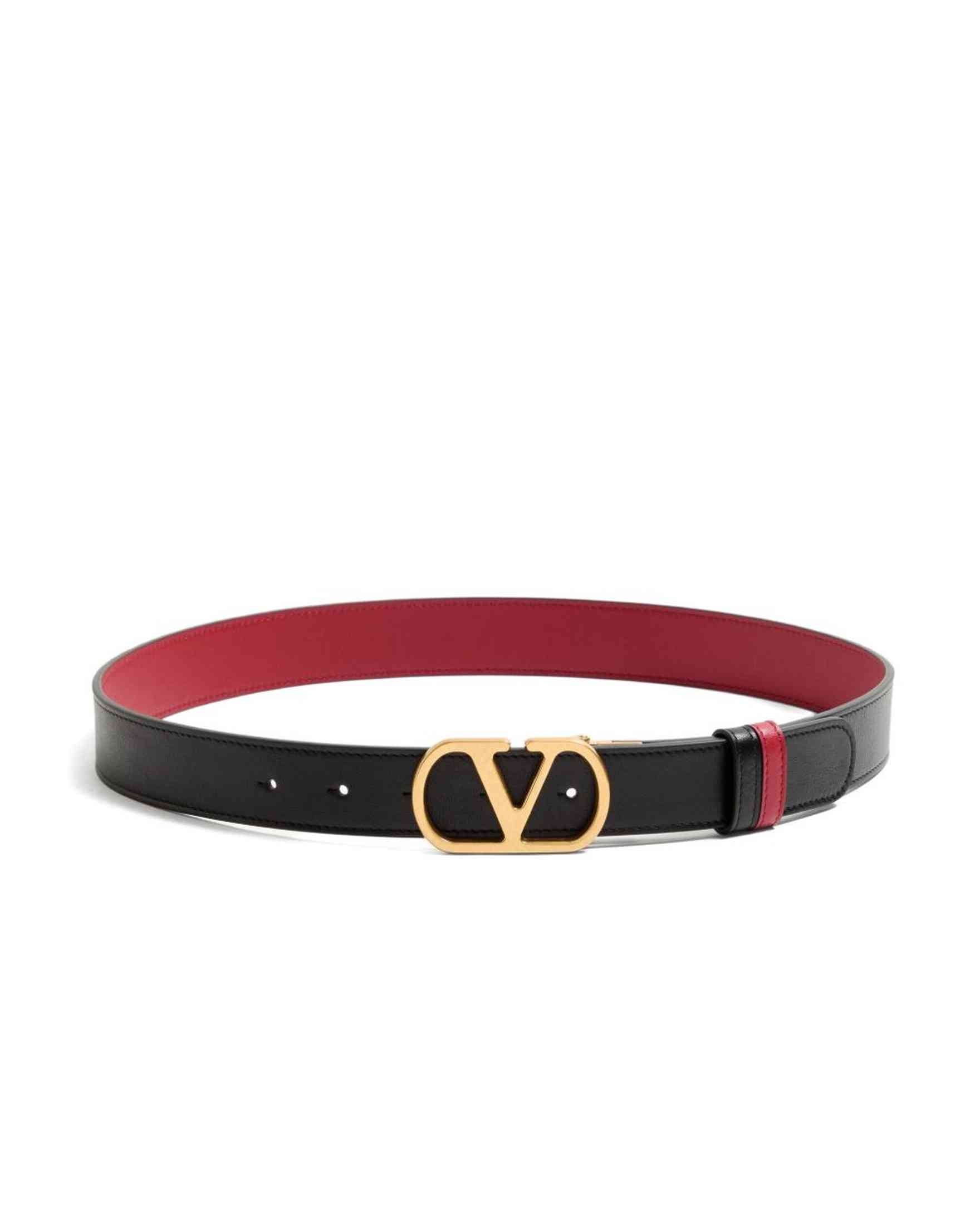 Valentino Garavani Vlogo Signature Reversible Belt In Shiny Calfskin 20Mm Glam Steals