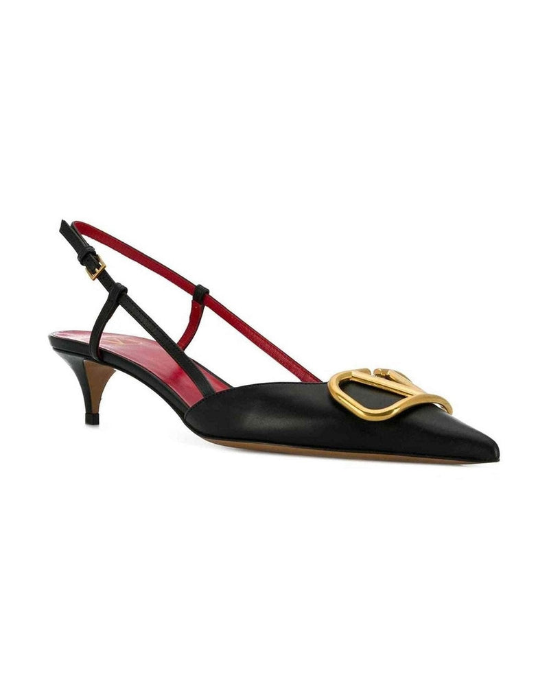 Valentino Garavani Vlogo Signature Slingback Décolleté in Calfskin 40mm Glam Steals