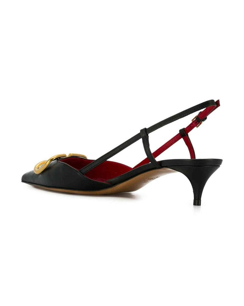 Valentino Garavani Vlogo Signature Slingback Décolleté in Calfskin 40mm Glam Steals