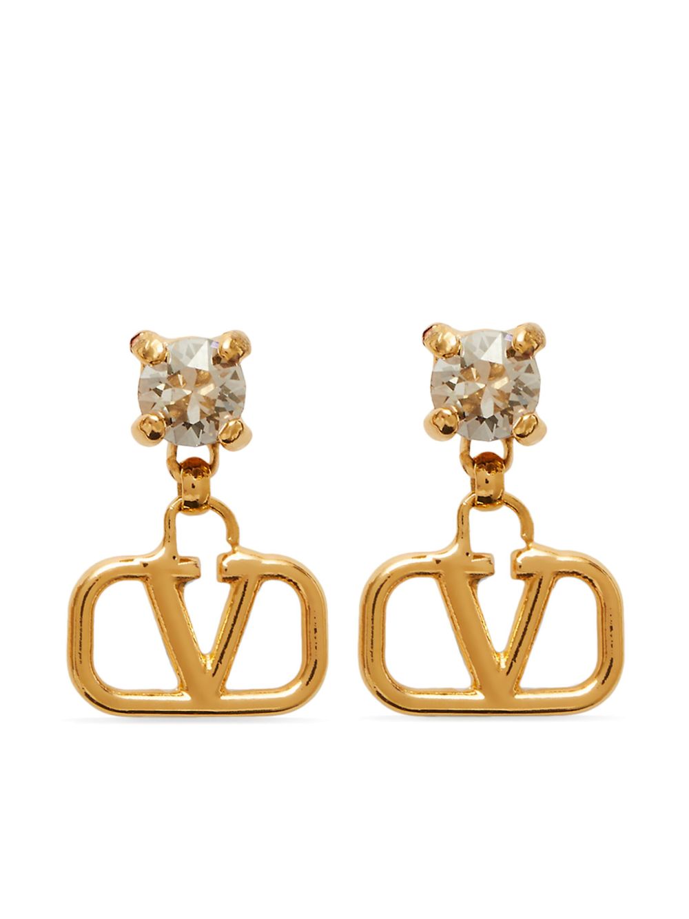 Valentino Garavani Vlogo Signature Strass Earrings Glam Steals