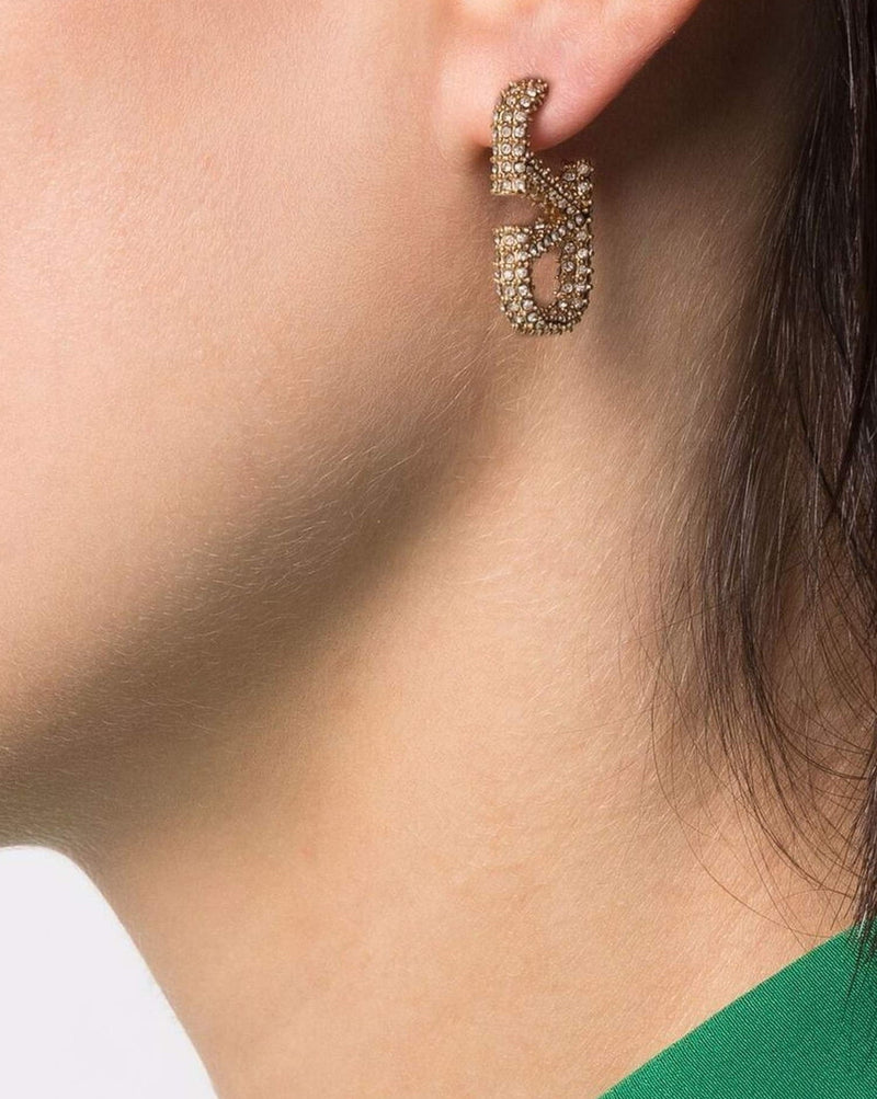 Valentino Garavani Vlogo Signature Strass Earrings Glam Steals