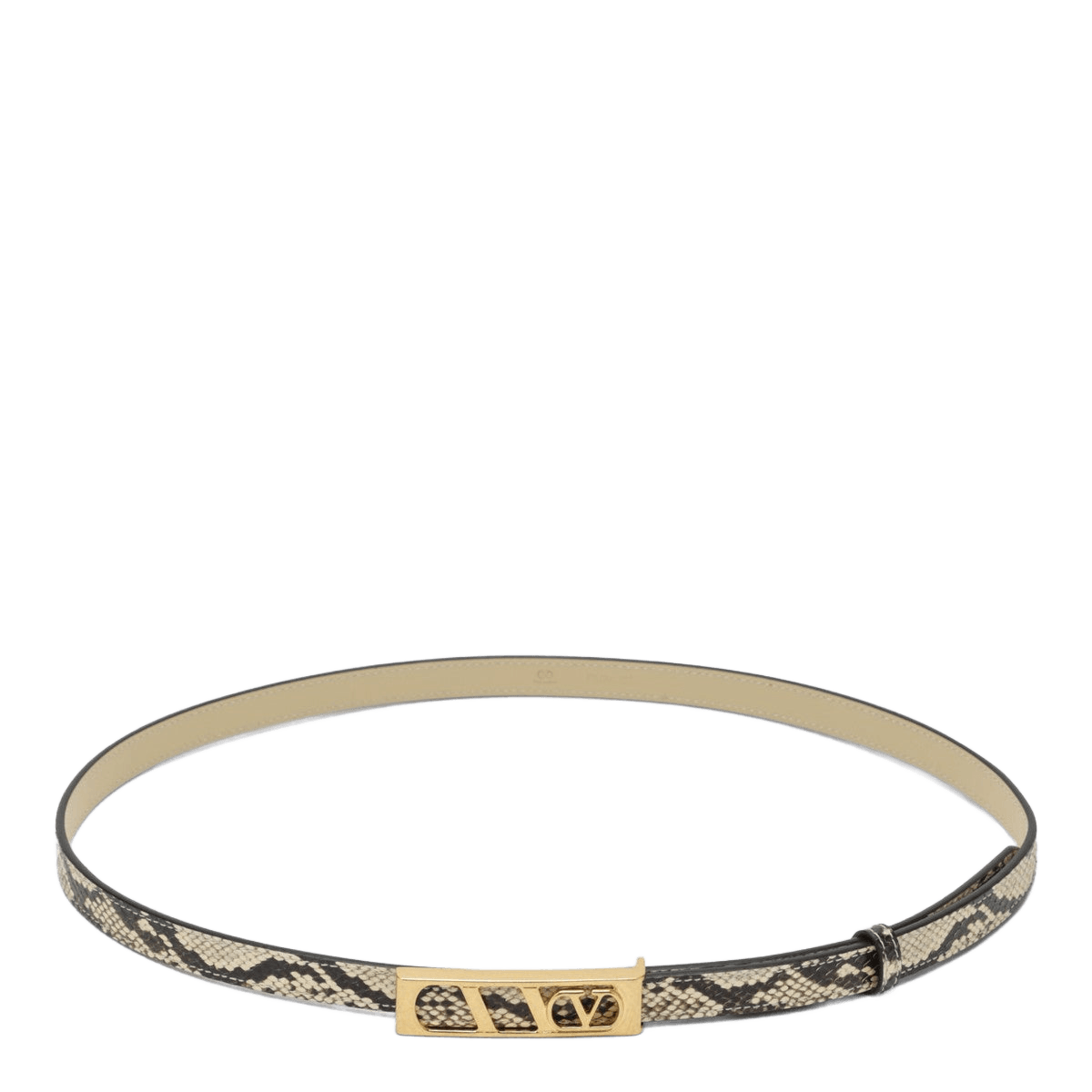 Valentino Garavani Volgo Signature belt with python print Glam Steals