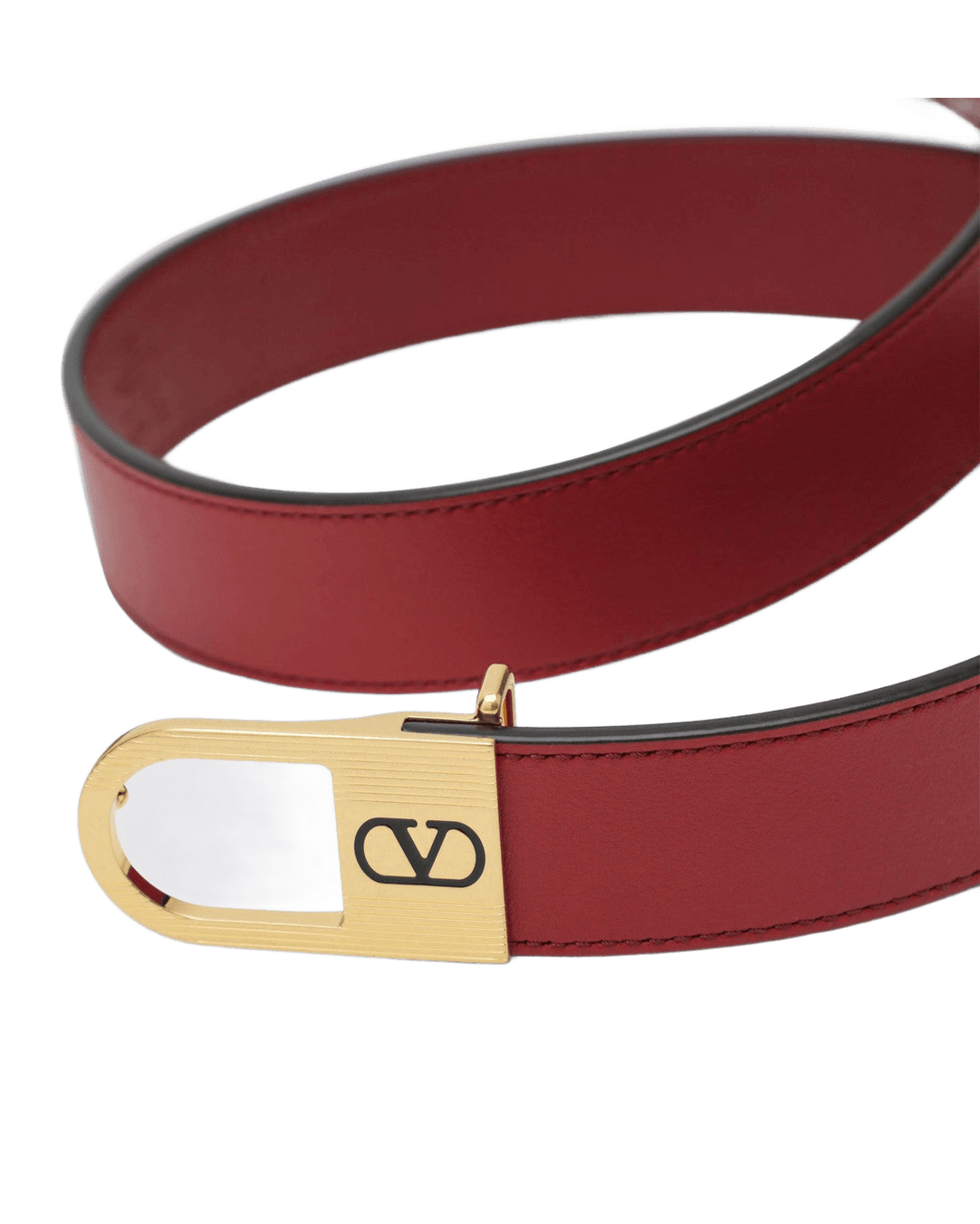 Valentino Garavani Red Volgo Signature Belt Glam Steals