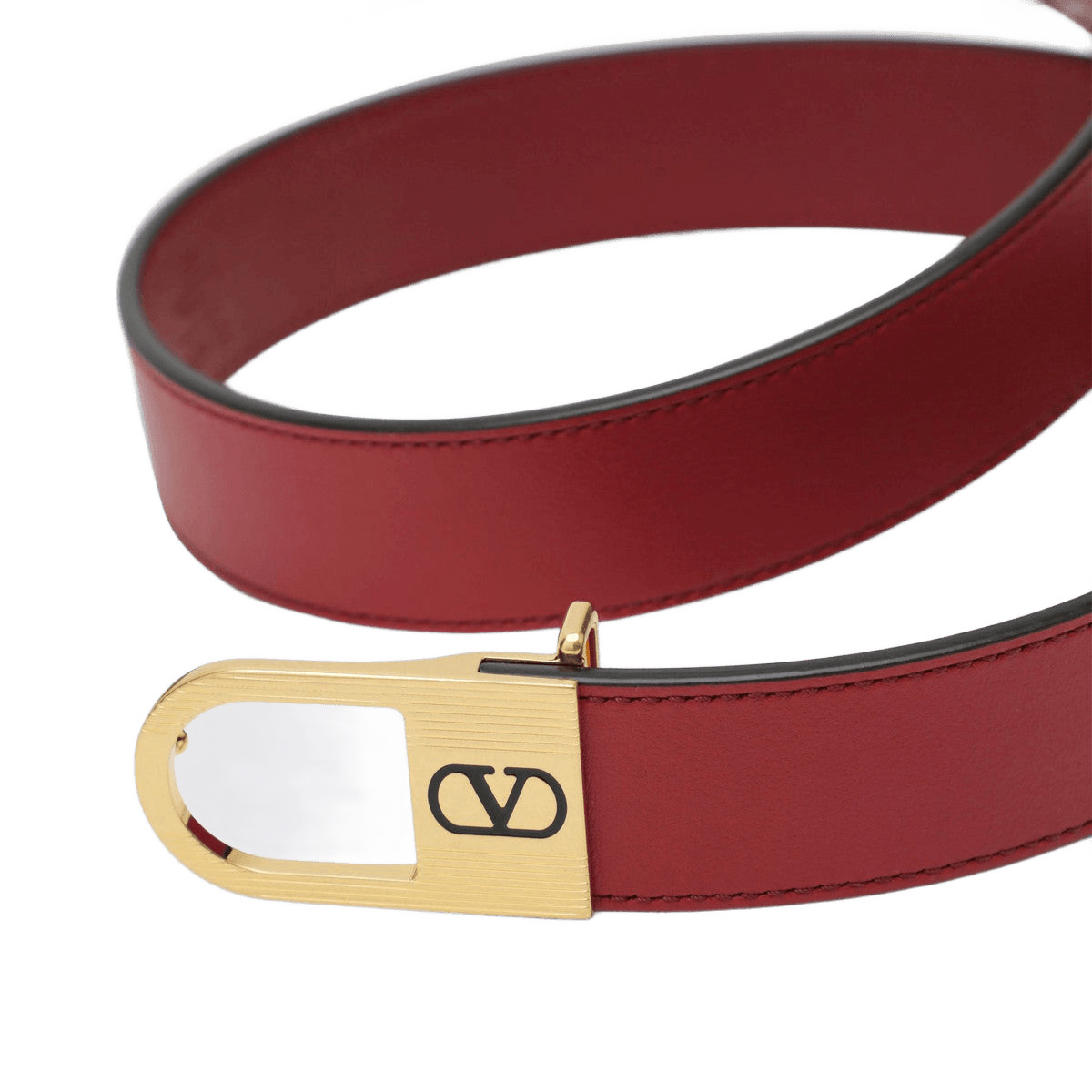 Valentino Garavani Red Volgo Signature Belt Glam Steals