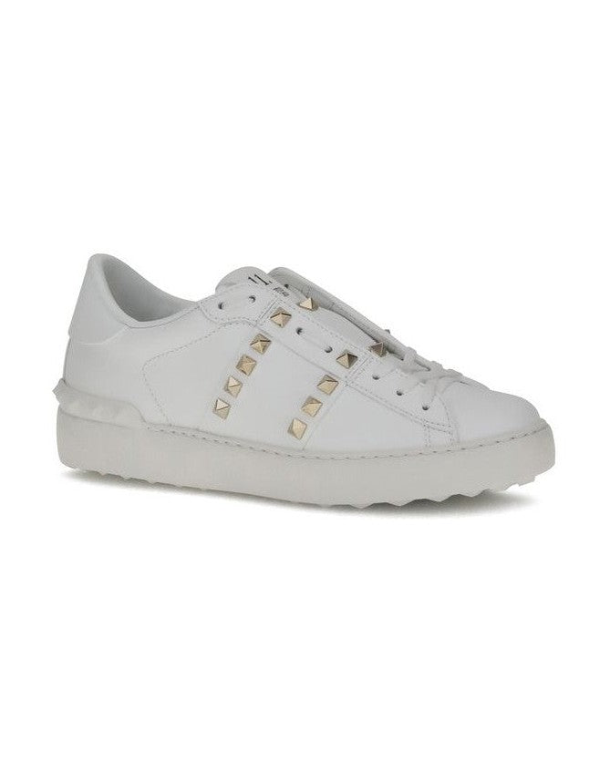 Valentino Garavani White Calf Leather Bos Taurus Low Top Sneakers Glam Steals
