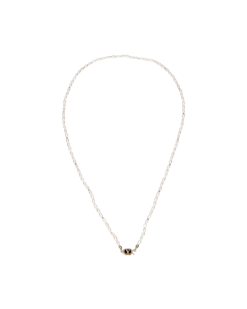 Valentino Garavani White Metal Necklace Glam Steals