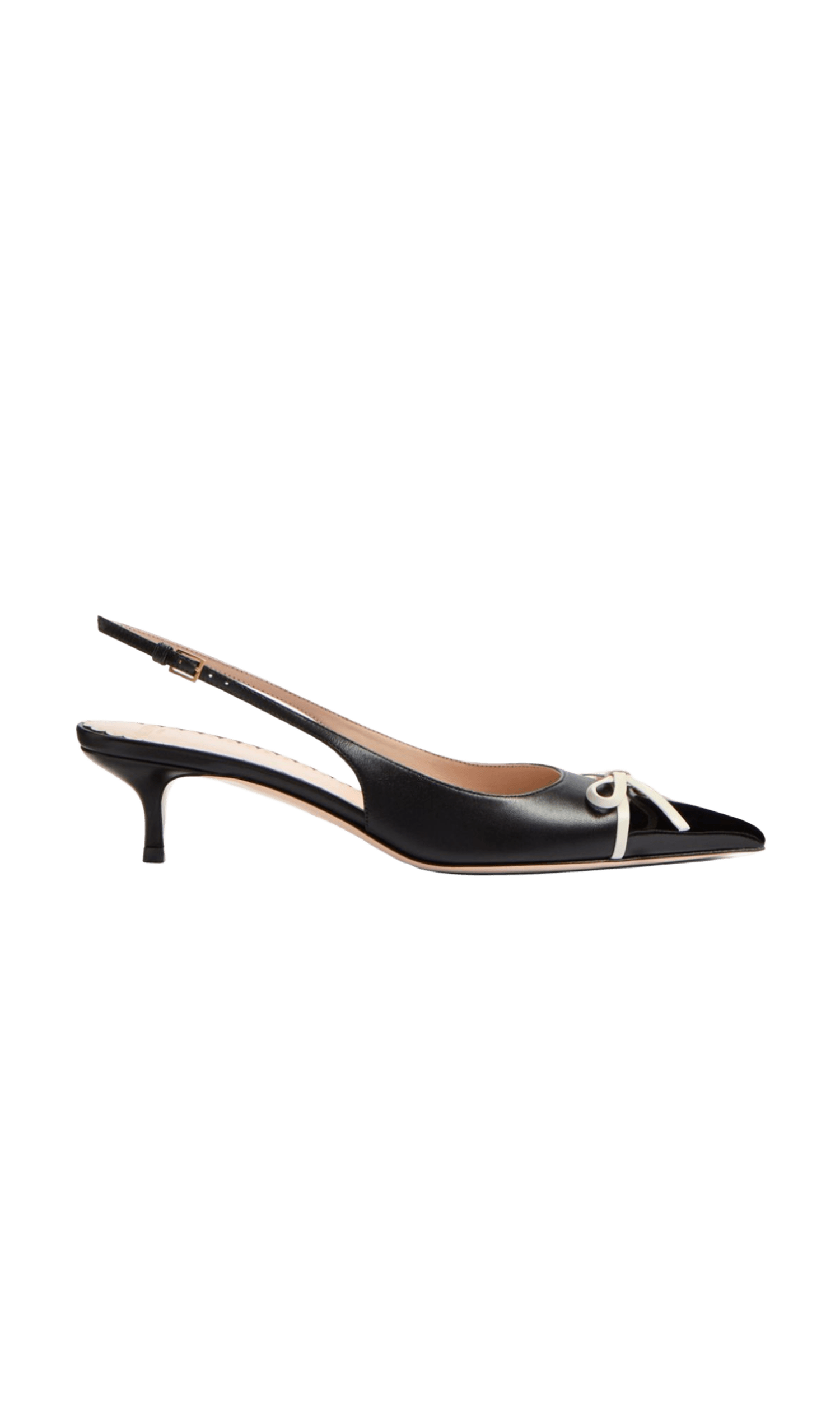 Valentino Leather Garavani Bepointy 45mm Patent and Kid Slingback Pumps Glam Steals