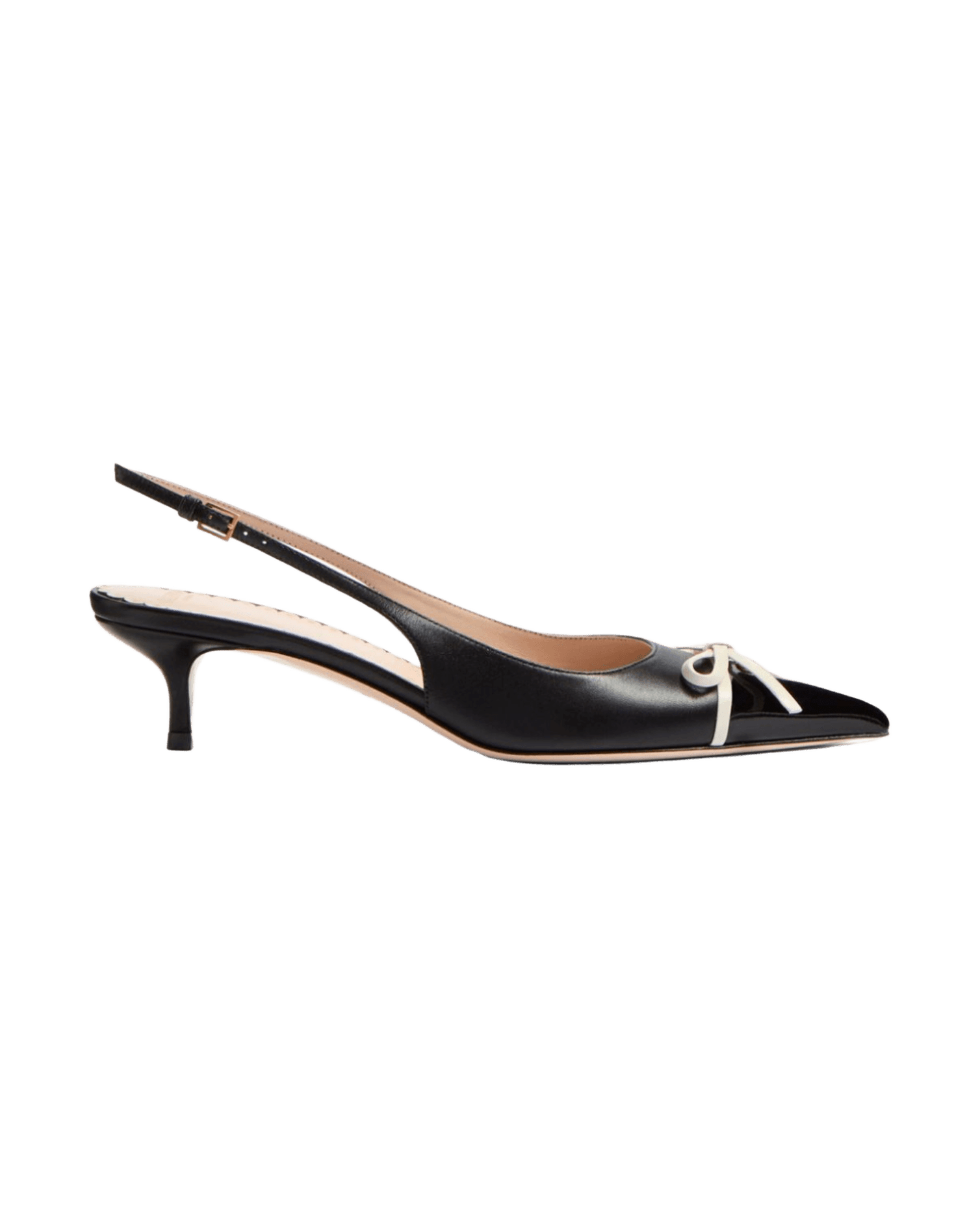 Valentino Leather Garavani Bepointy 45mm Patent And Kid Slingback Pumps Glam Steals