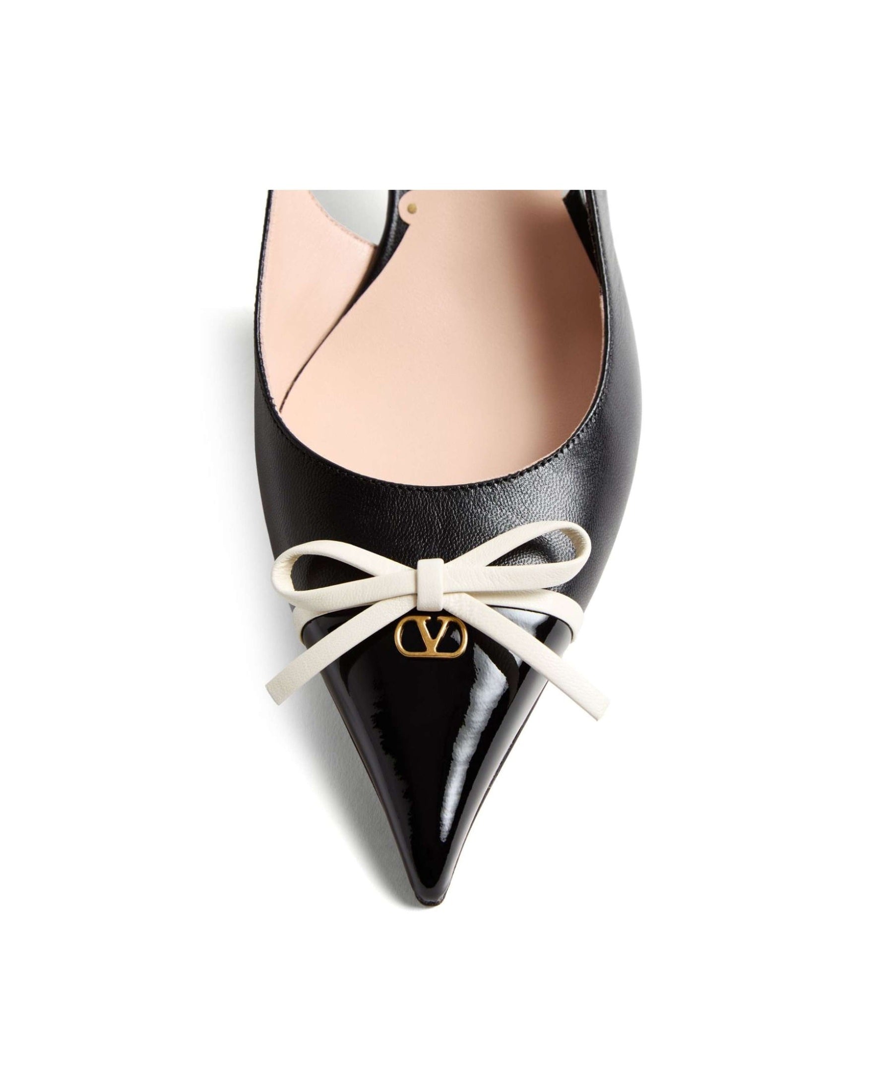 Valentino Leather Garavani Bepointy 45mm Patent and Kid Slingback Pumps Glam Steals