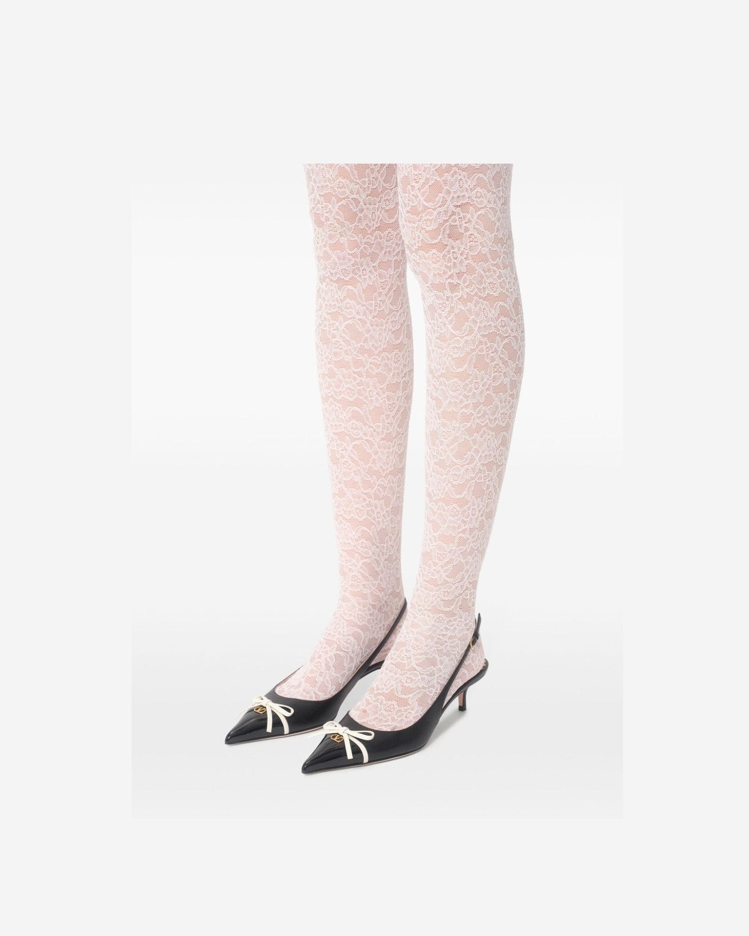 Valentino Leather Garavani Bepointy 45mm Patent and Kid Slingback Pumps Glam Steals