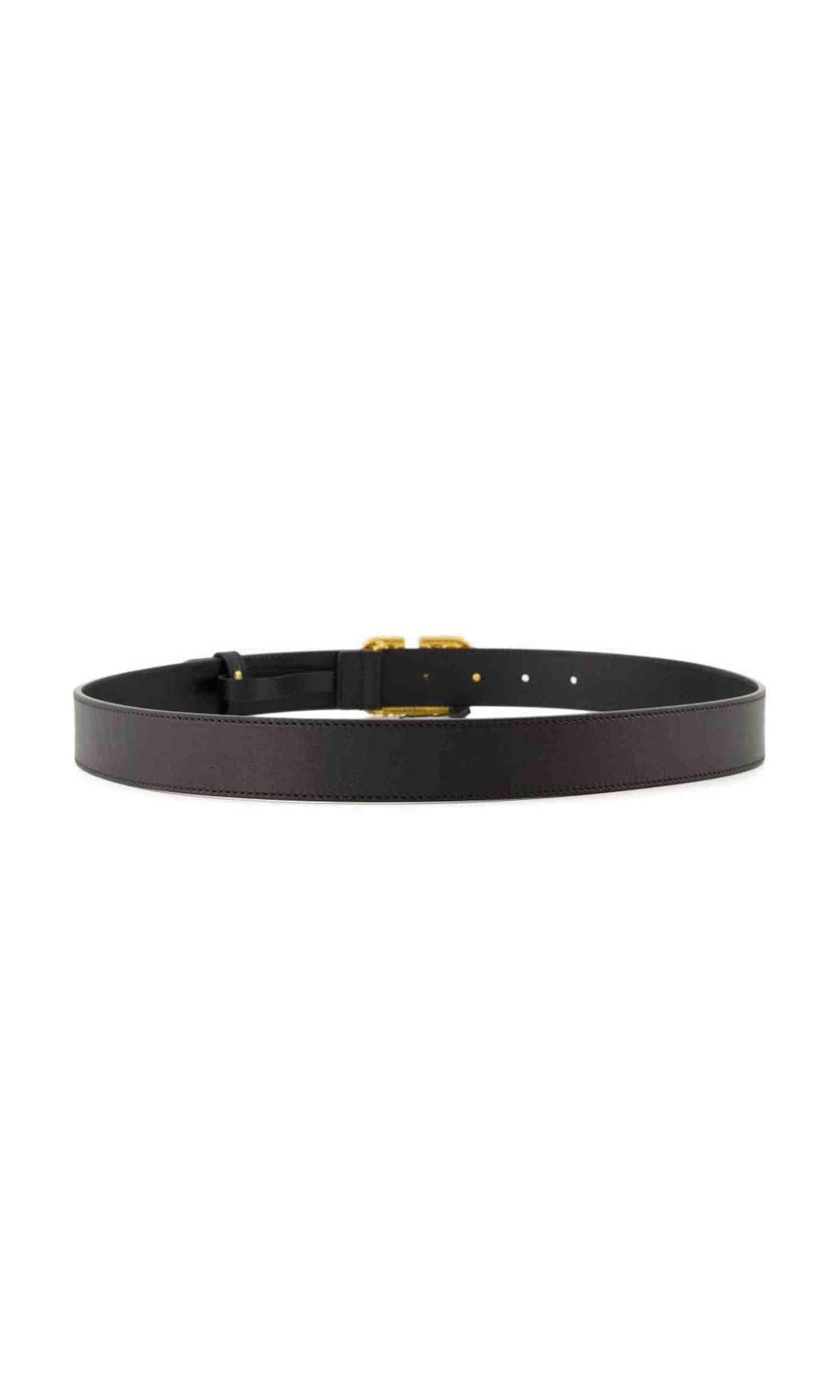 Valentino Leather Garavani Crystal Embellishment Vlogo Signature Belt Glam Steals