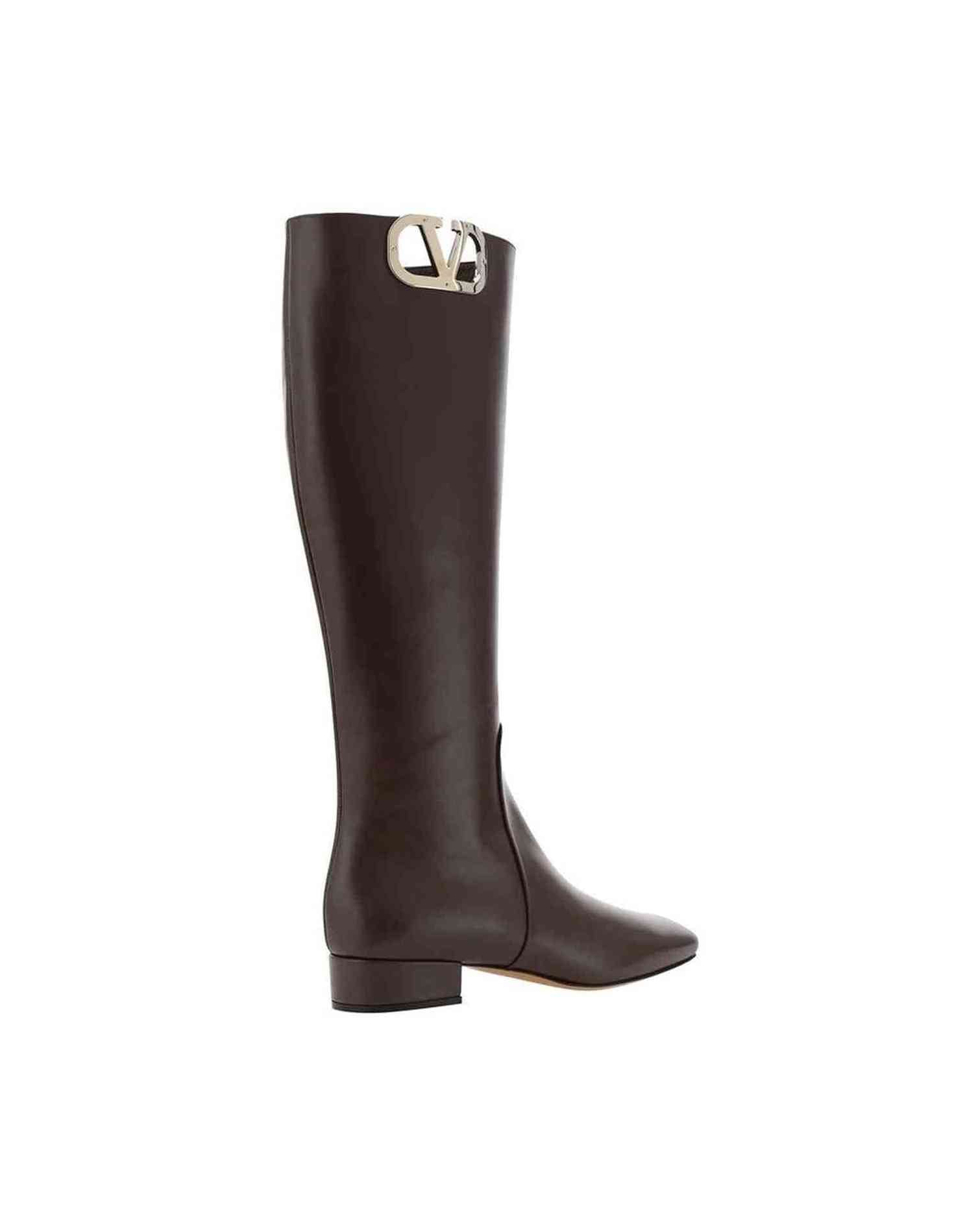Valentino Leather Garavani Logo Boots Glam Steals