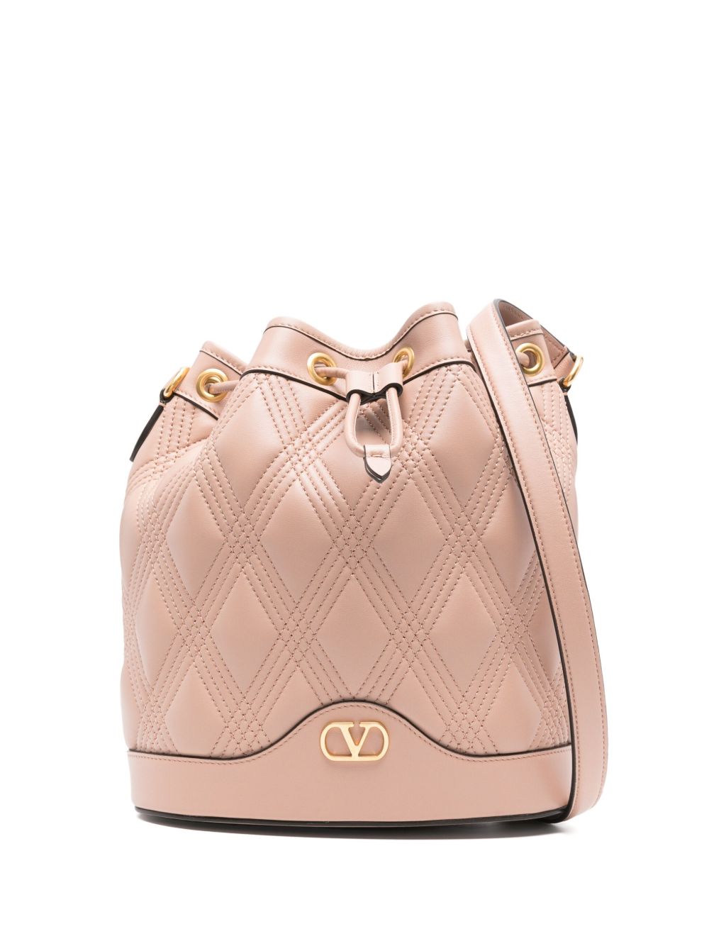 Valentino Leather Garavani Quiltie 67 Bucket Bag Glam Steals
