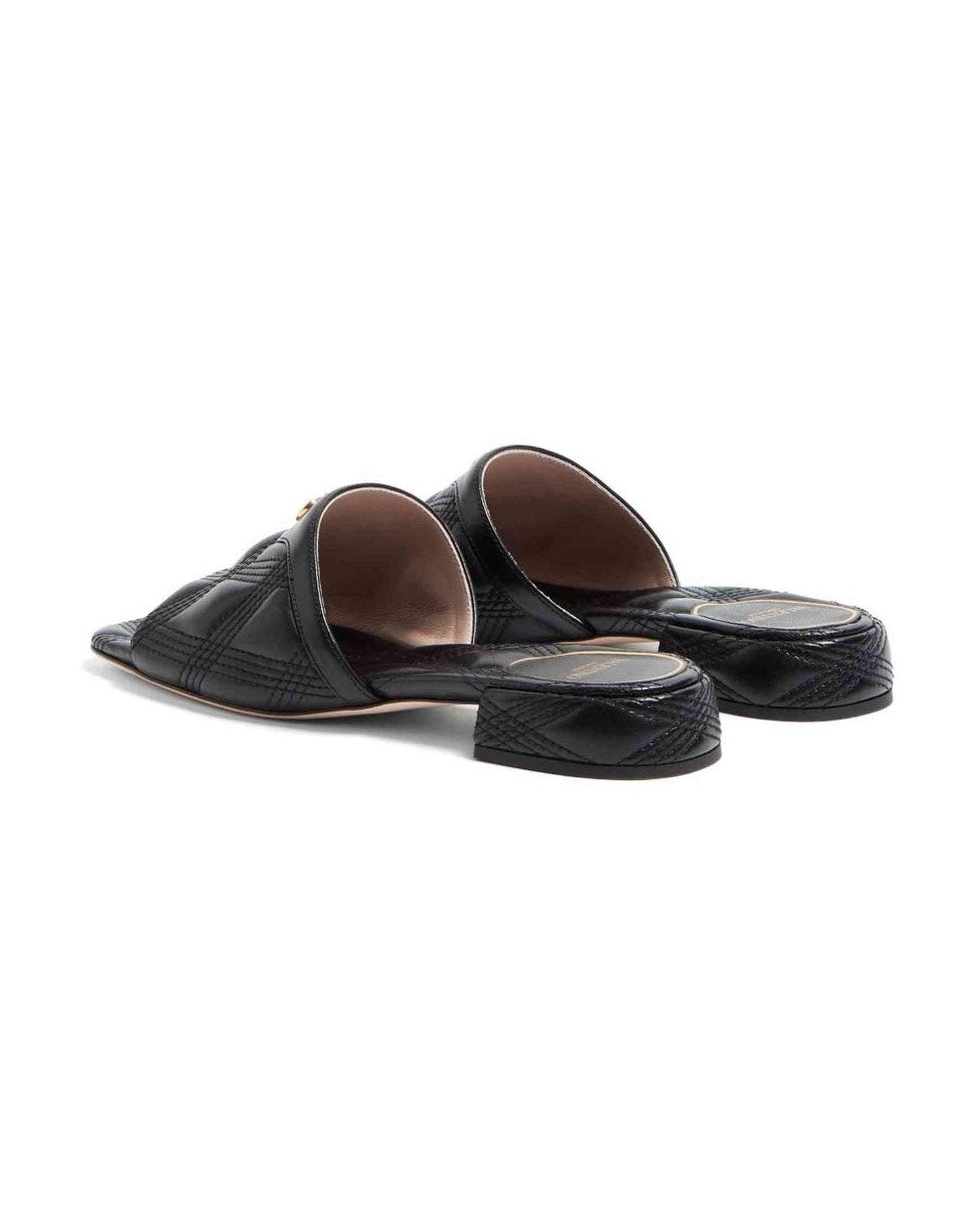 Valentino Leather Garavani Quiltie 67 Slide Sandals in 60mm Quilted Nappa Glam Steals