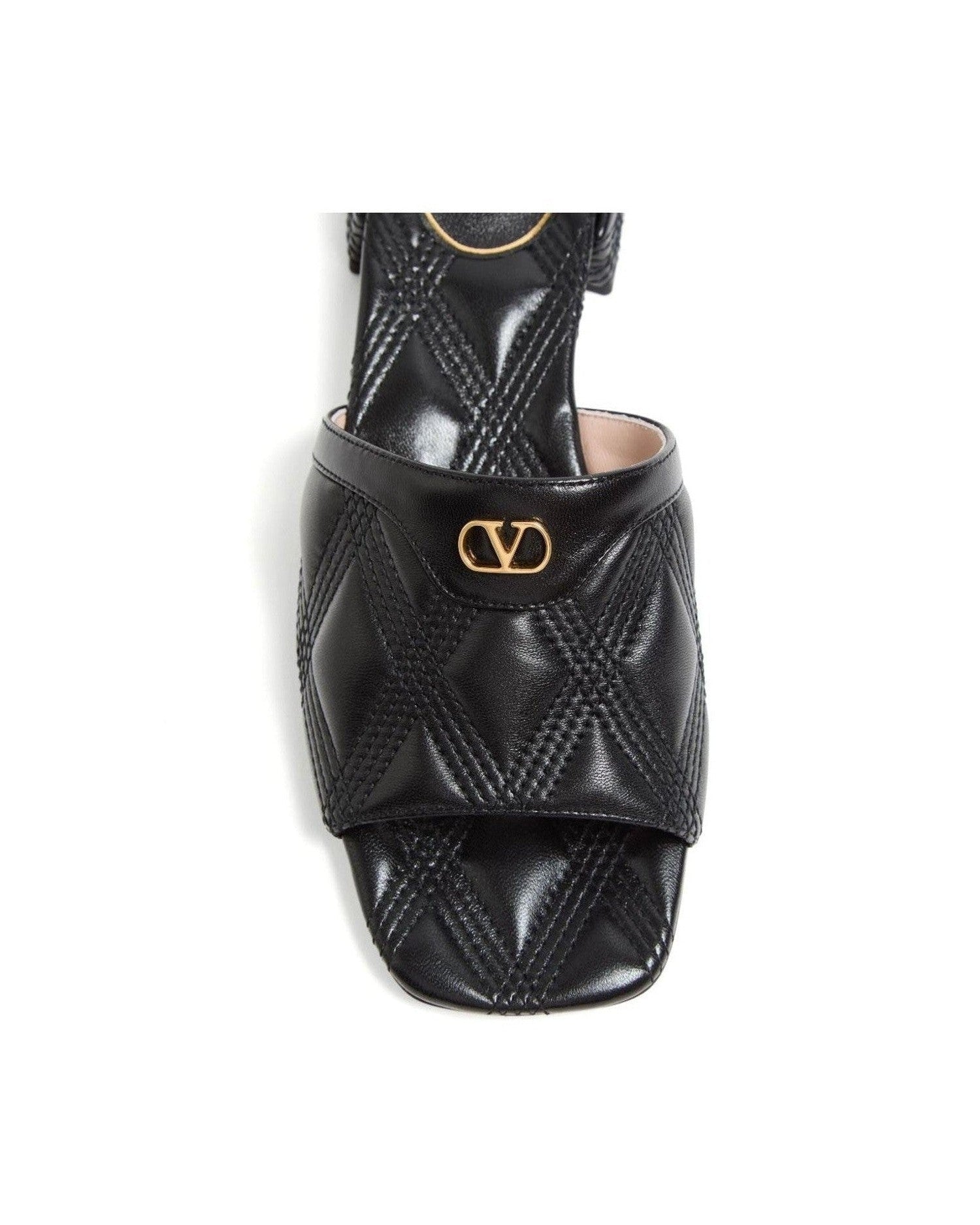Valentino Leather Garavani Quiltie 67 Slide Sandals in 60mm Quilted Nappa Glam Steals