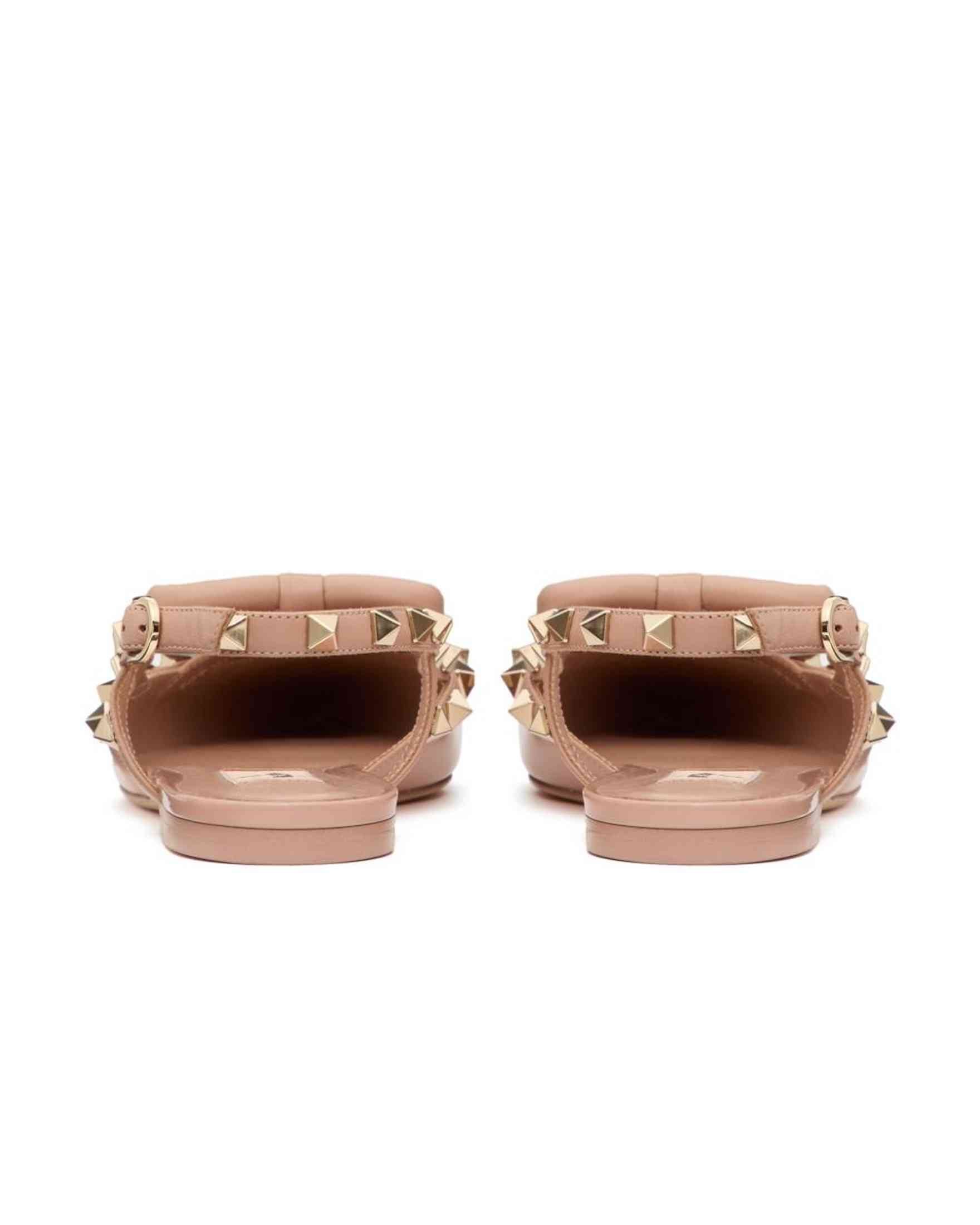 Valentino Leather Garavani Rockstud Bow Slingback Ballerina in Patent Glam Steals