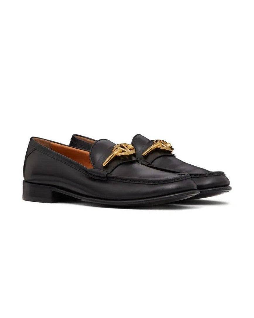 Valentino Leather Garavani V Logo Moon Loafers Glam Steals