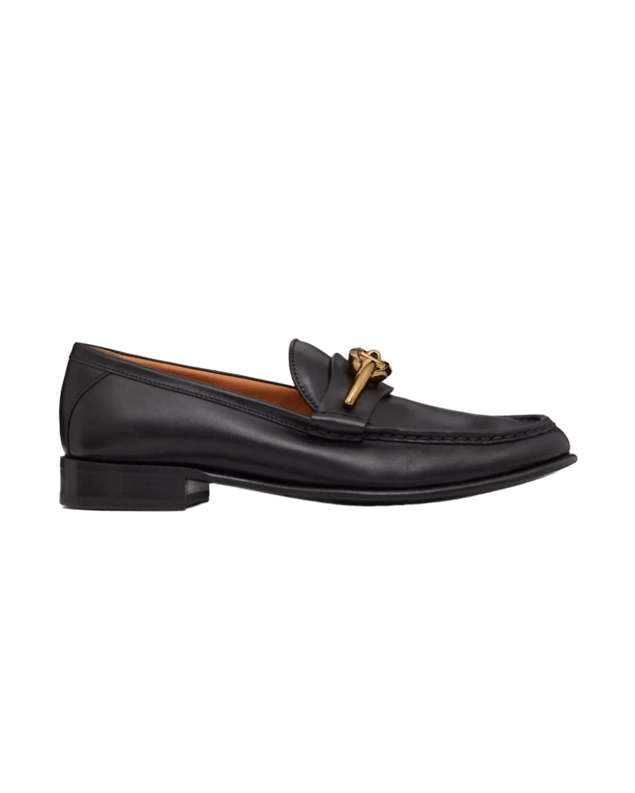 Valentino Leather Garavani V Logo Moon Loafers Glam Steals
