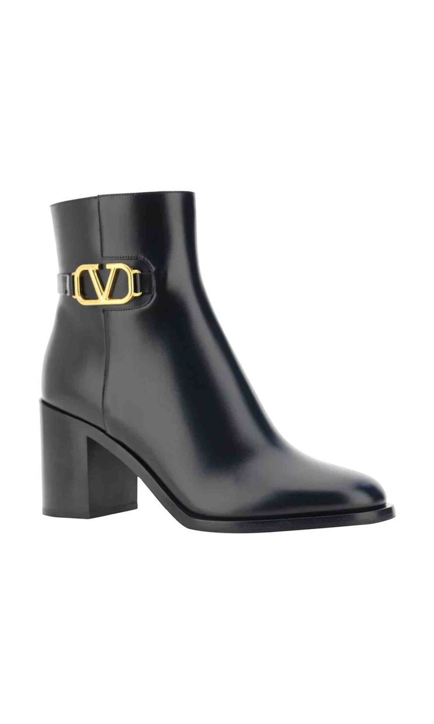 Valentino Leather Garavani Vlogo Ankle Boots Glam Steals