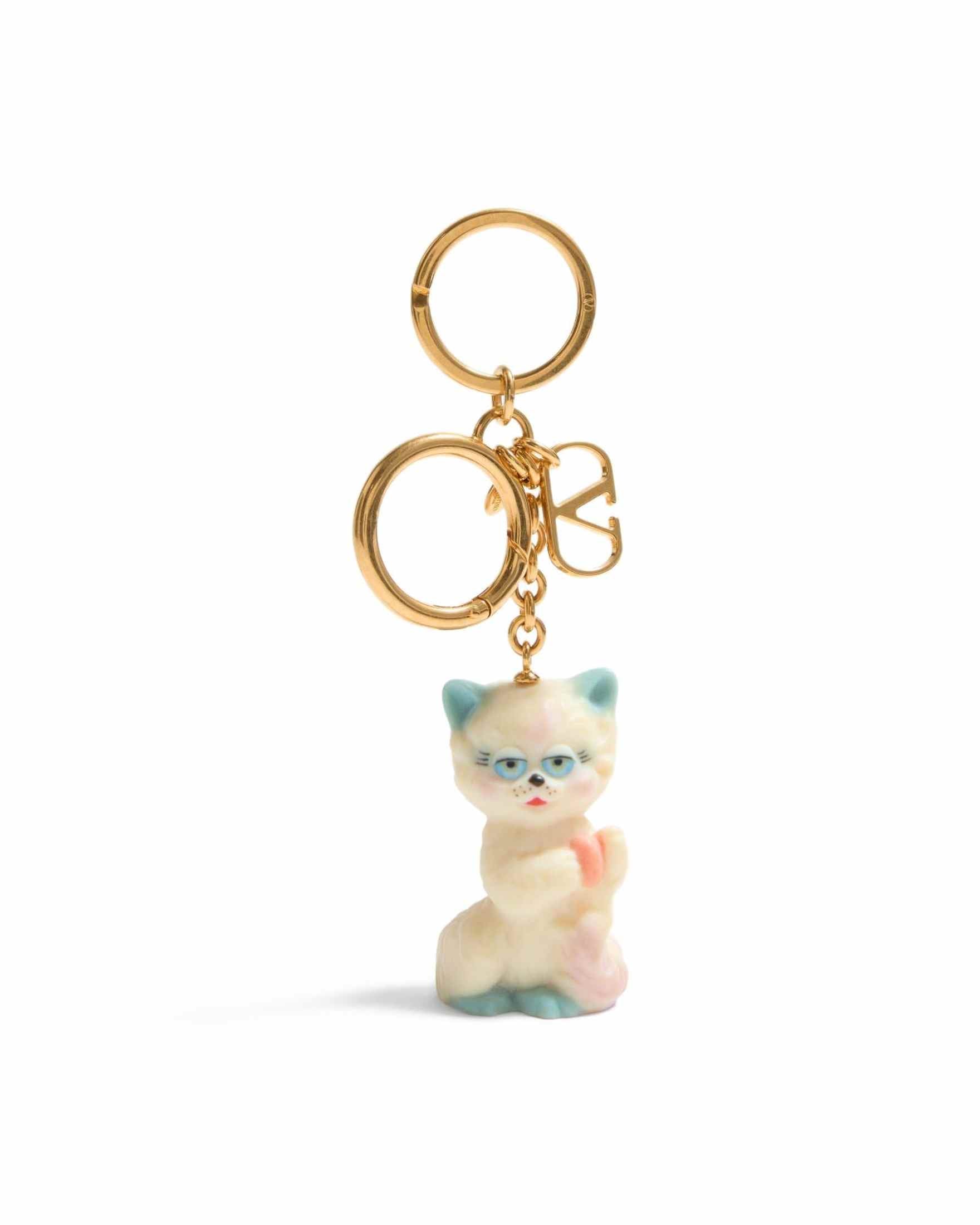 Valentino Nylon Garavani Le Chat De La Maison Bag Charm with Keychain Glam Steals