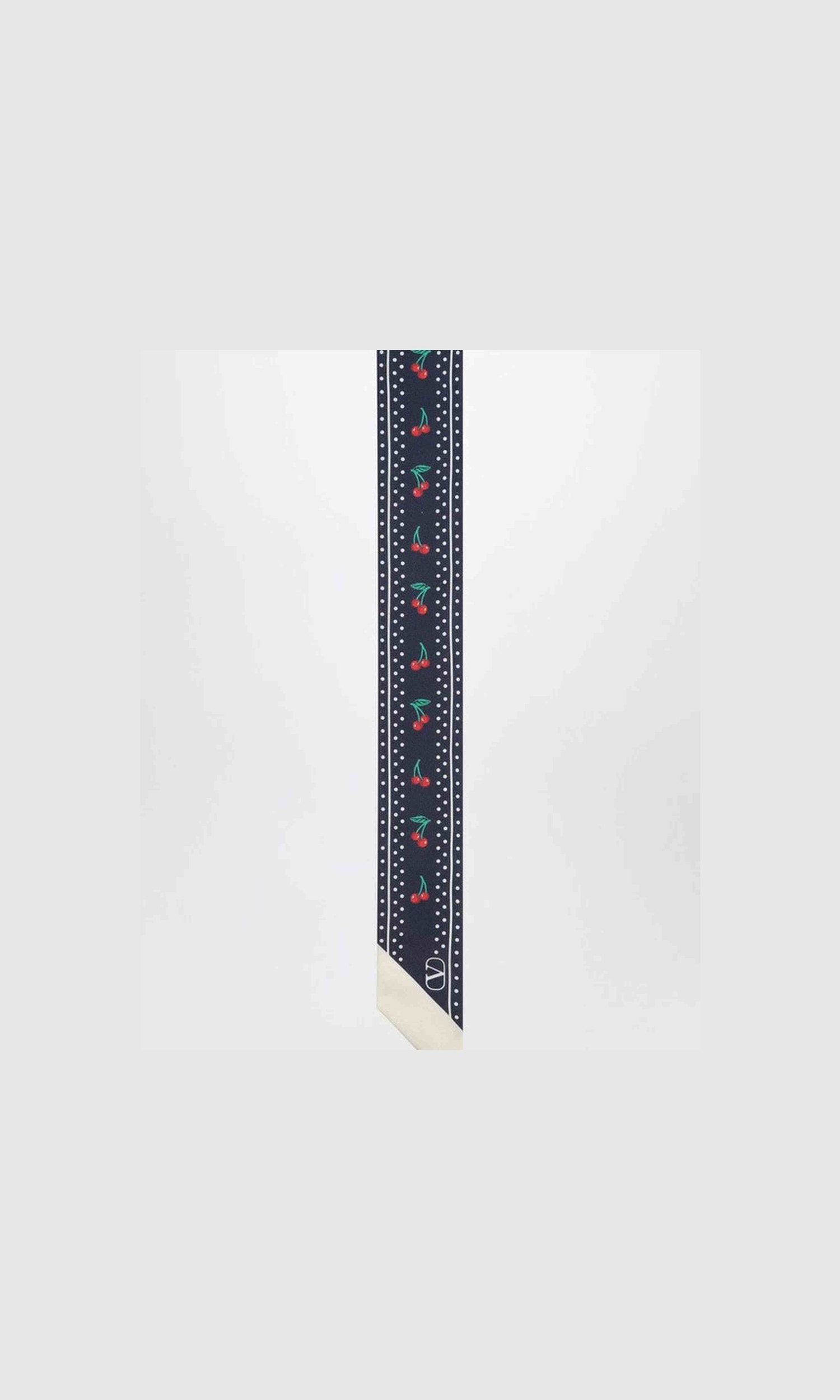 Valentino Silk Garavani Cherryfic Bandeaux Scarf Glam Steals