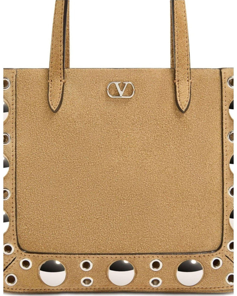 Valentino Suede Garavani Nellcôte Mini Shopping Bag Glam Steals