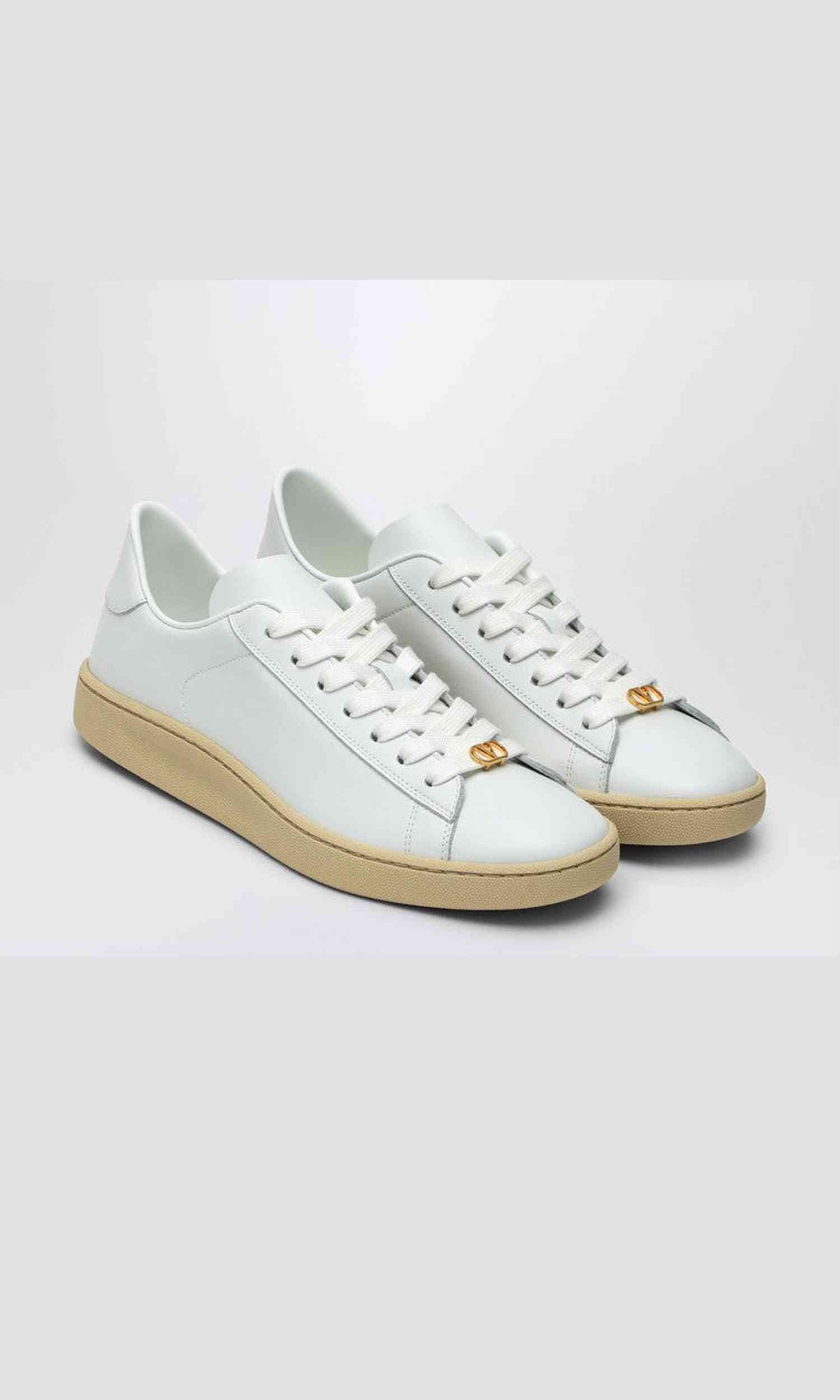 Valentino White Leather Garavani Royco Sneakers Glam Steals
