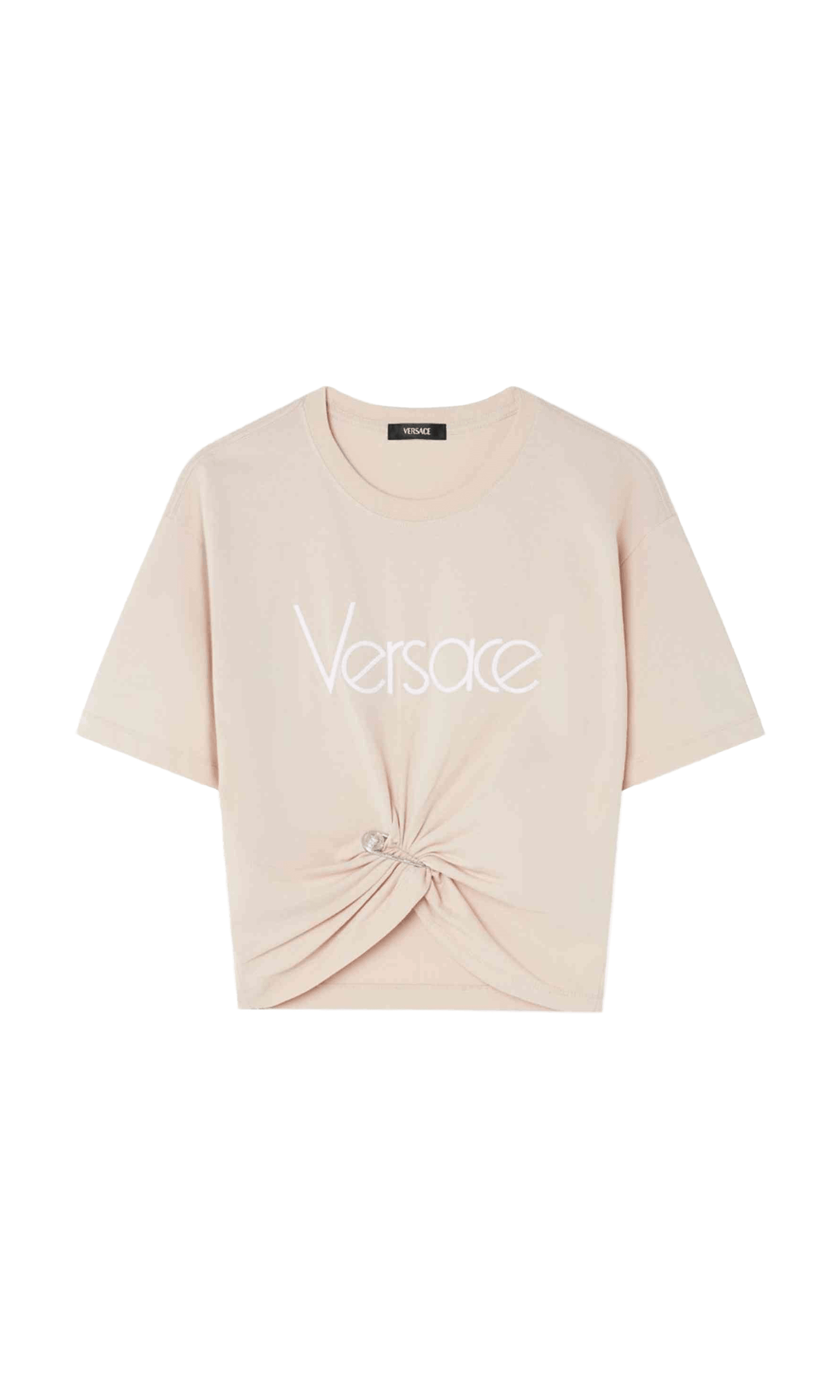 Versace 1978 Re Edition Logo Safety Pin Short T-shirt Glam Steals